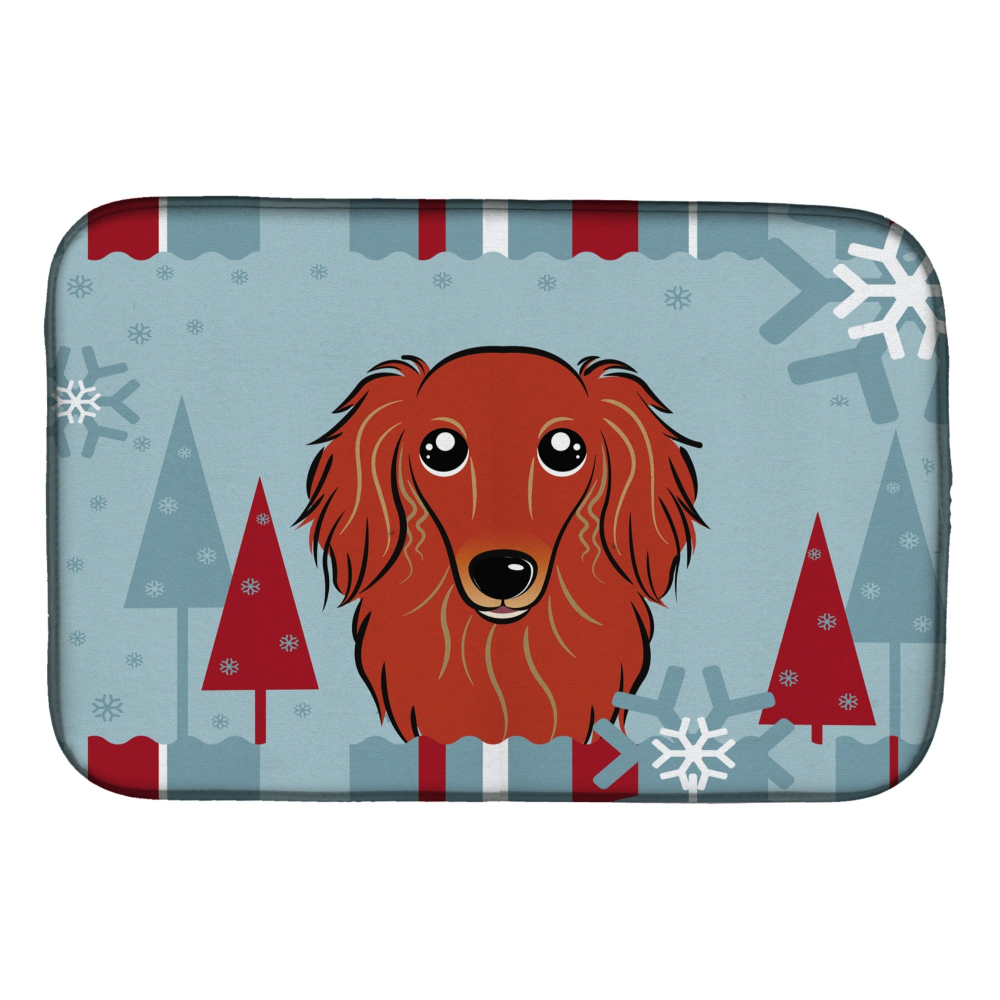 Caroline'S Treasures Bb1710Ddm Dish Drying Mat, 14 X 21, Winter Holiday