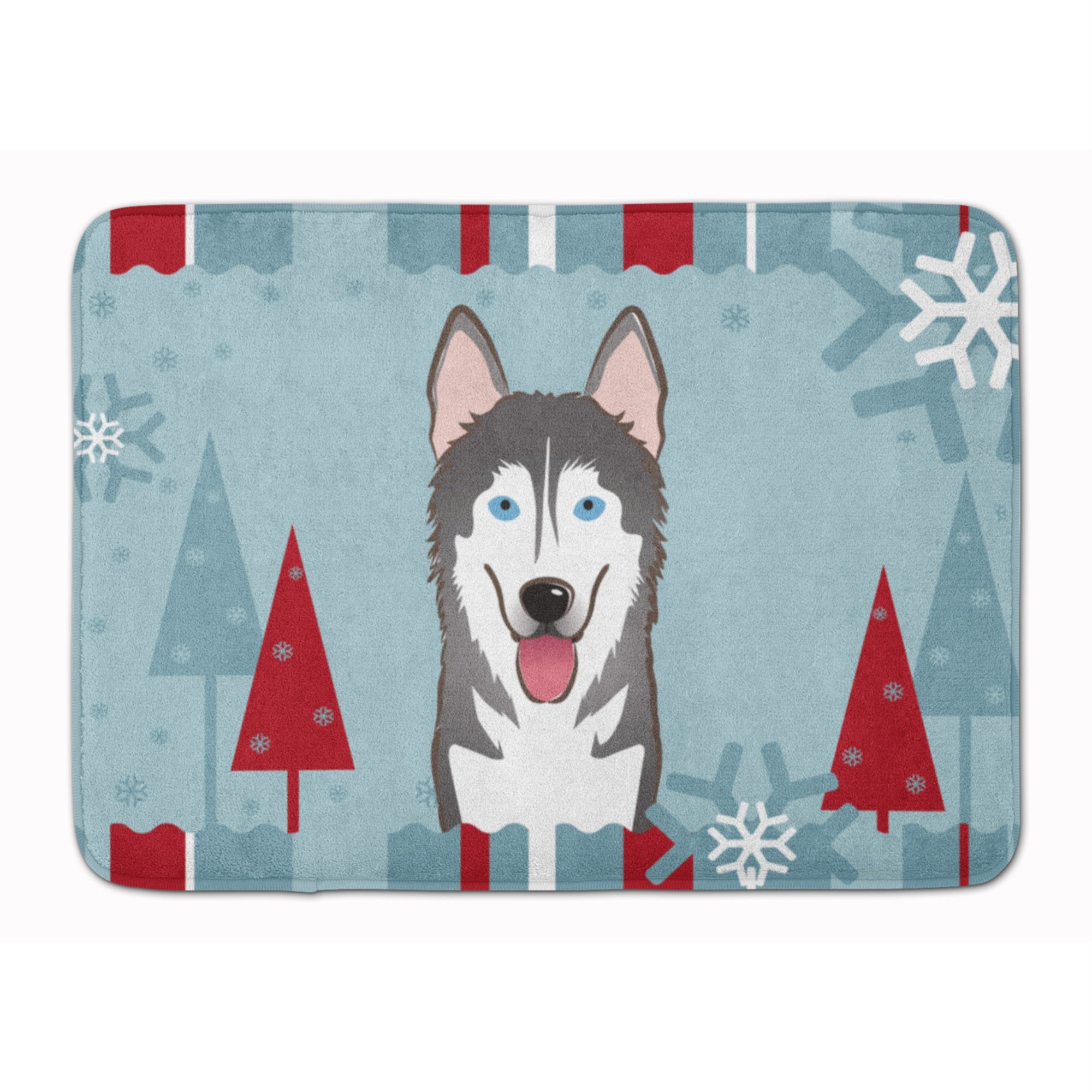 Caroline'S Treasures Winter Holiday Alaskan Malamute, 19 X 27, Multicolor