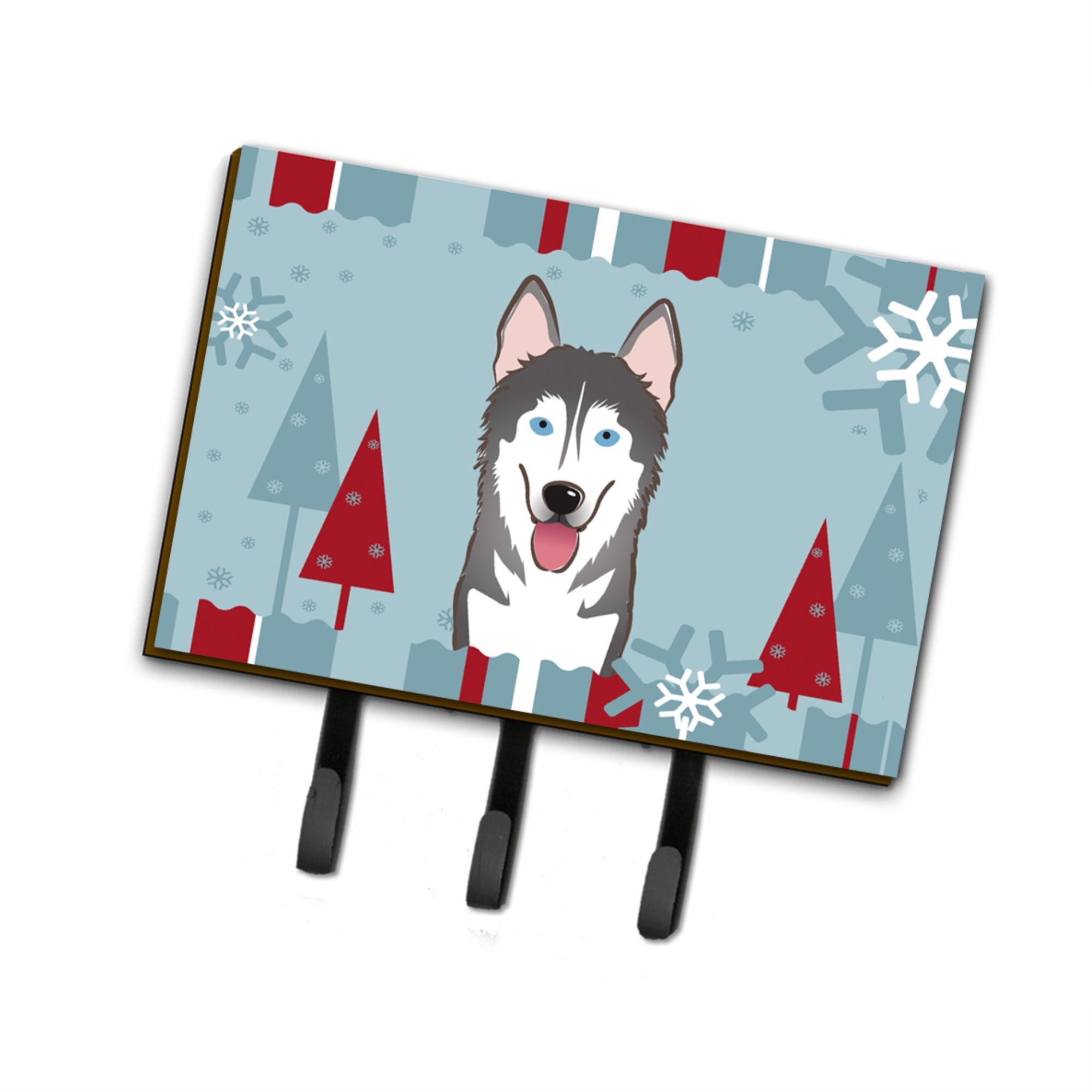 Caroline'S Treasures Bb1714Th68 Winter Holiday Alaskan Malamute Leash Or Key Holder, Large, Multicolor