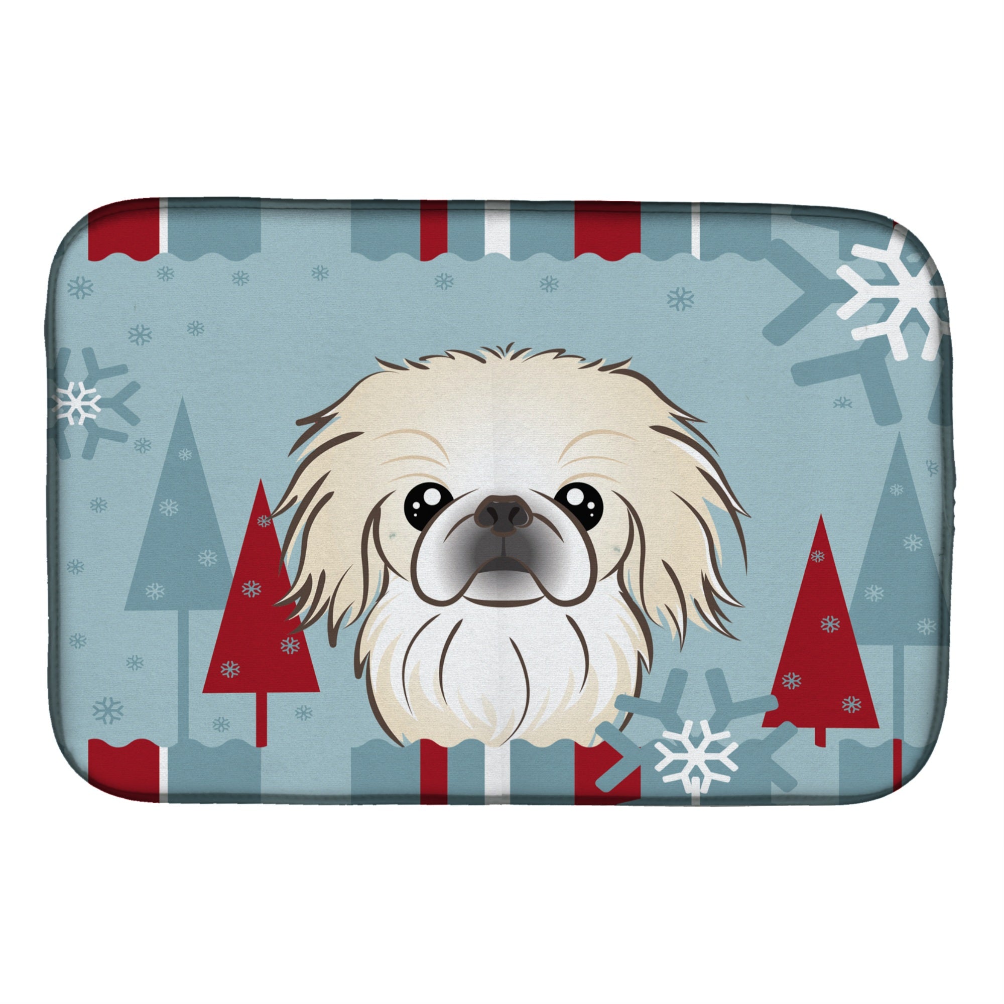 Caroline'S Treasures Bb1717Ddm Dish Drying Mat, 14 X 21, Winter Holiday