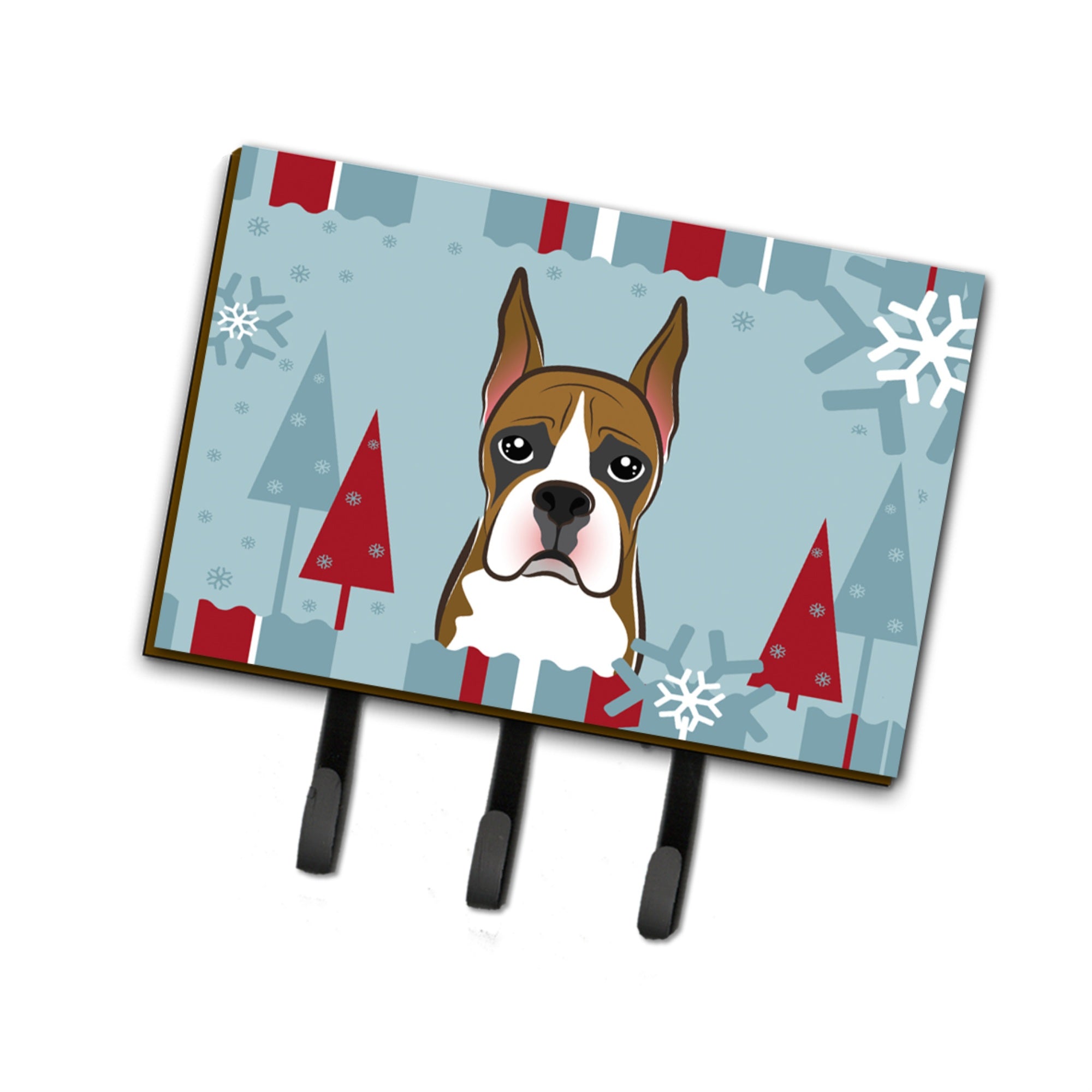 Caroline'S Treasures Bb1719Th68 Winter Holiday Boxer Leash Or Key Holder, Large, Multicolor