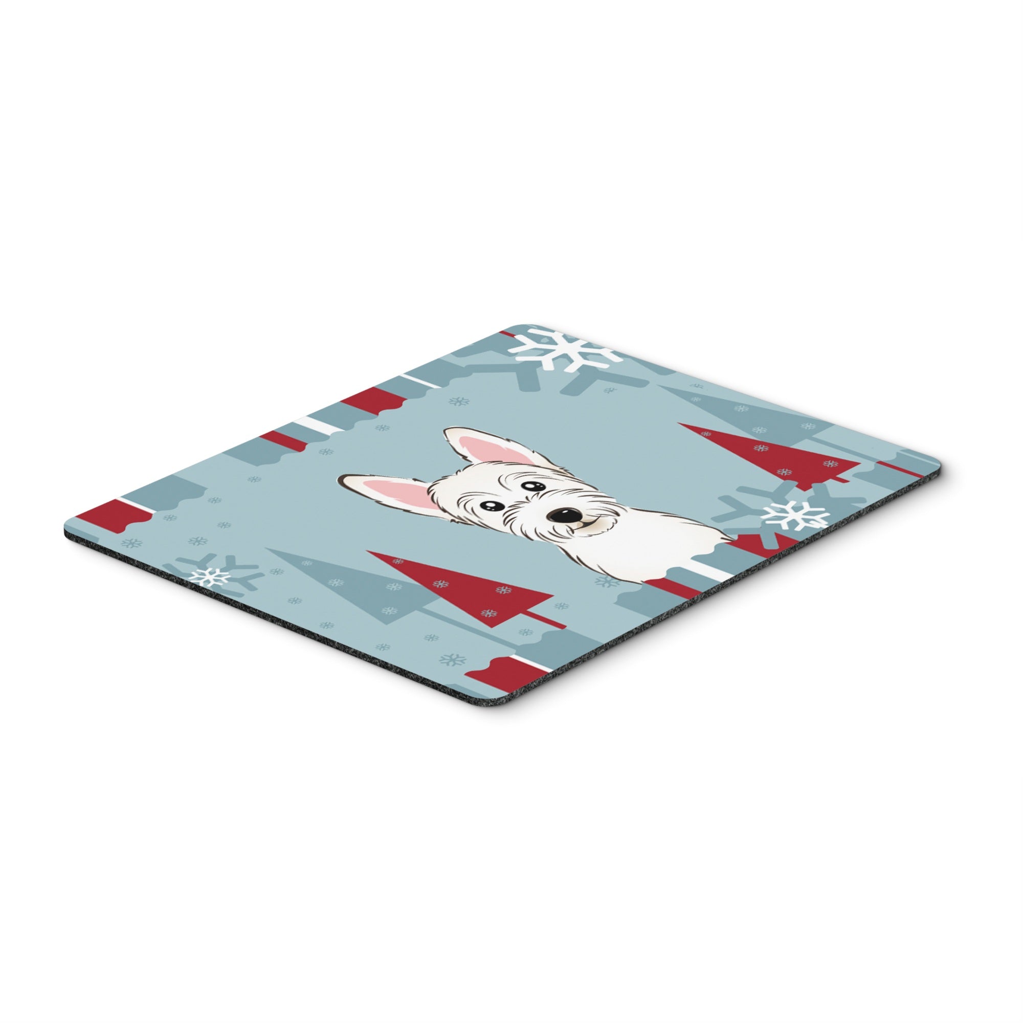 Caroline'S Treasures Winter Holiday Westie Mouse Pad, Hot Pad Or Trivet, Multicolor (Bb1722Mp)