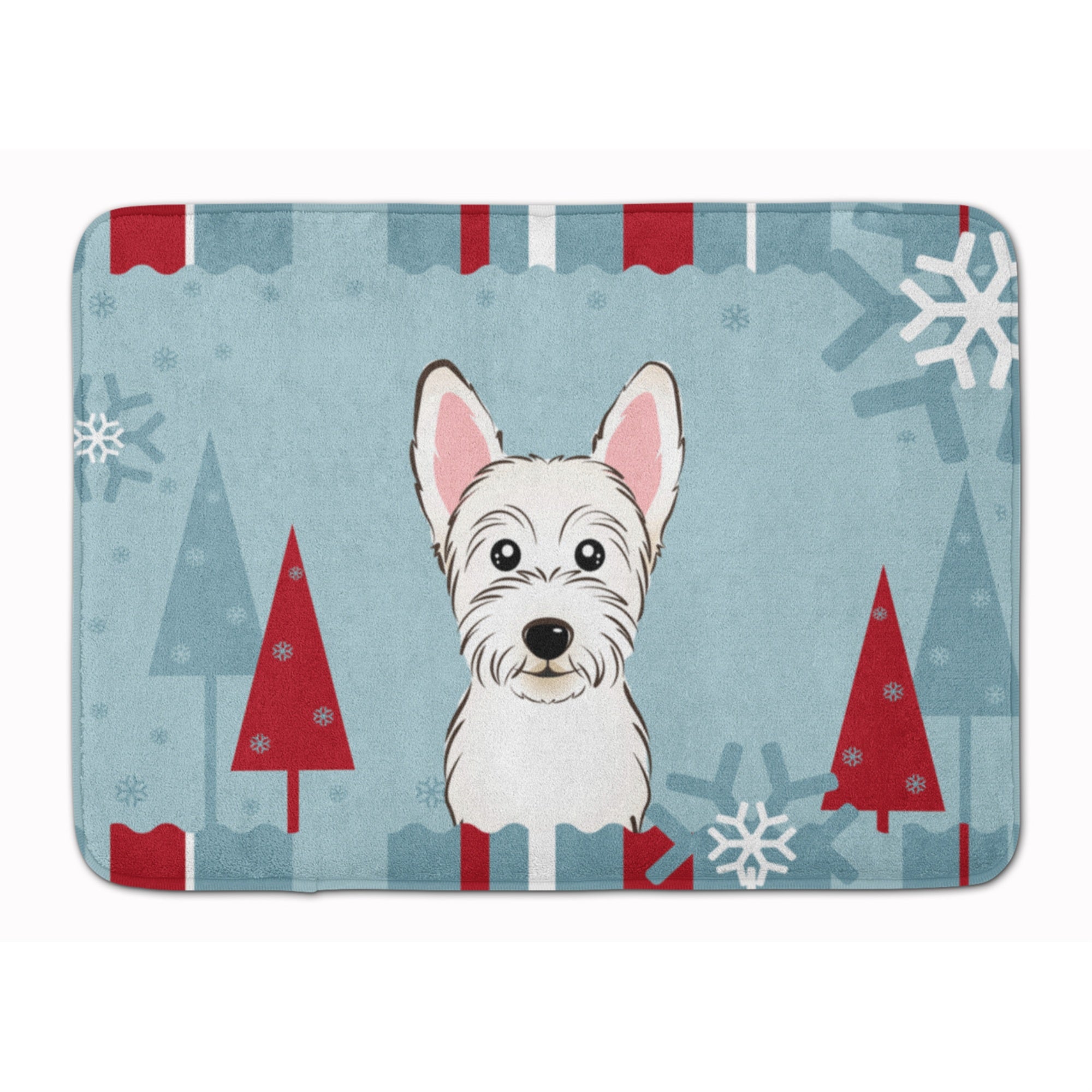 Caroline'S Treasures Winter Holiday Westie Floor Mat, 19 X 27, Multicolor