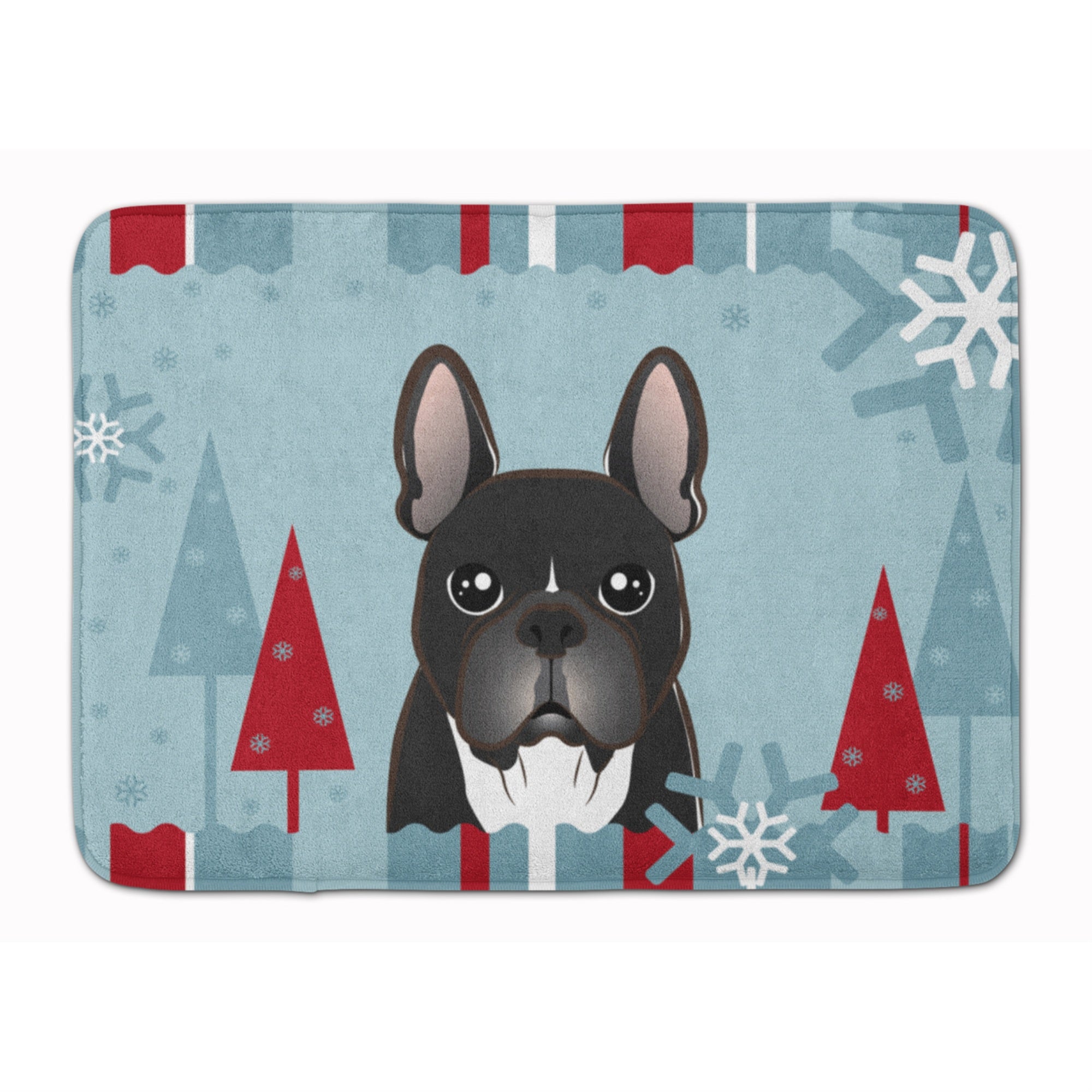 Caroline'S Treasures Winter Holiday French Bulldog Floor Mat, 19 X 27, Multicolor