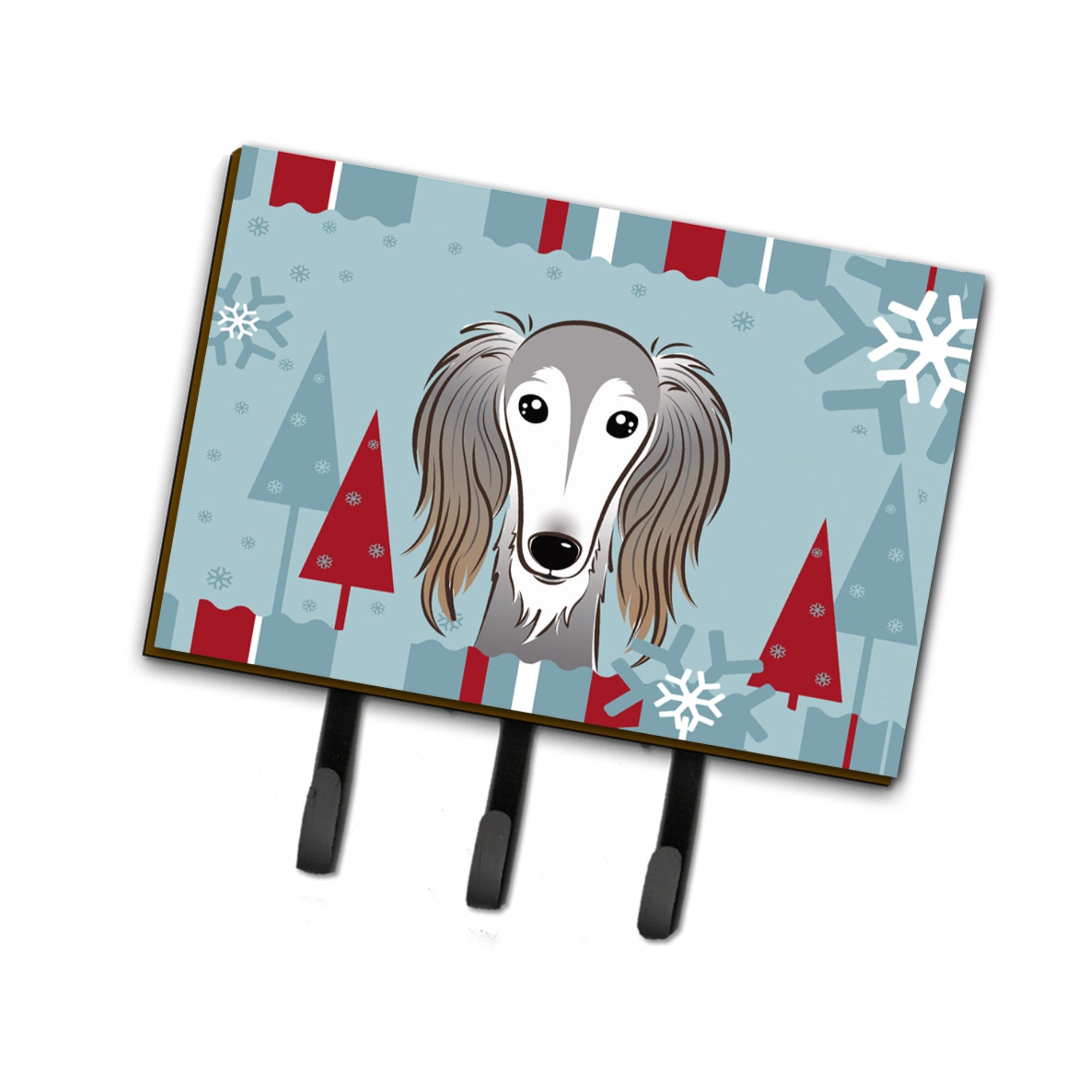 Caroline'S Treasures Bb1725Th68 Winter Holiday Saluki Leash Or Key Holder, Large, Multicolor