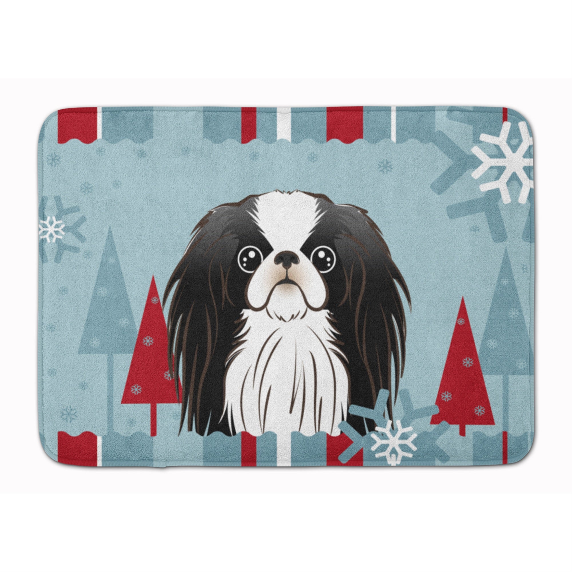 Caroline'S Treasures Winter Holiday Japanese Chin Floor Mat, 19 X 27, Multicolor