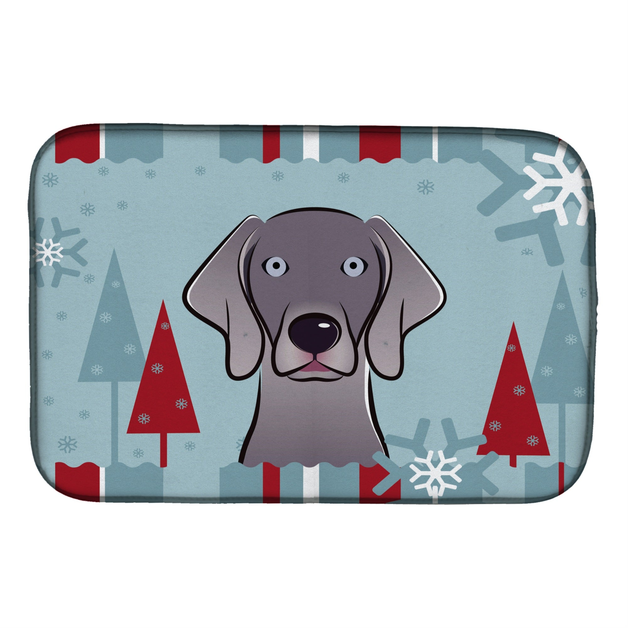 Caroline'S Treasures Winter Holiday Dish Drying Mat, 14 X 21