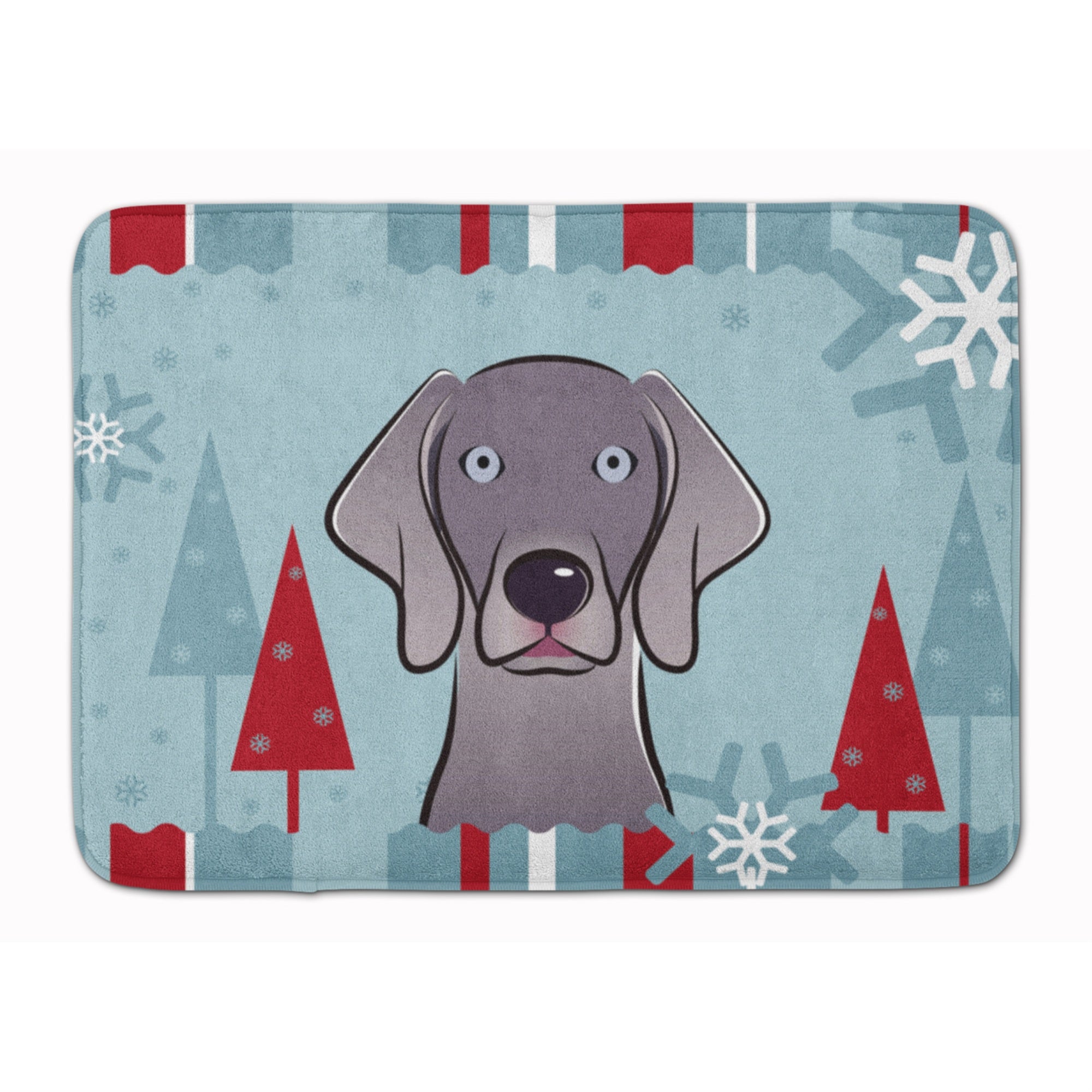 Caroline'S Treasures Winter Holiday Weimaraner Floor Mat, 19 X 27, Multicolor