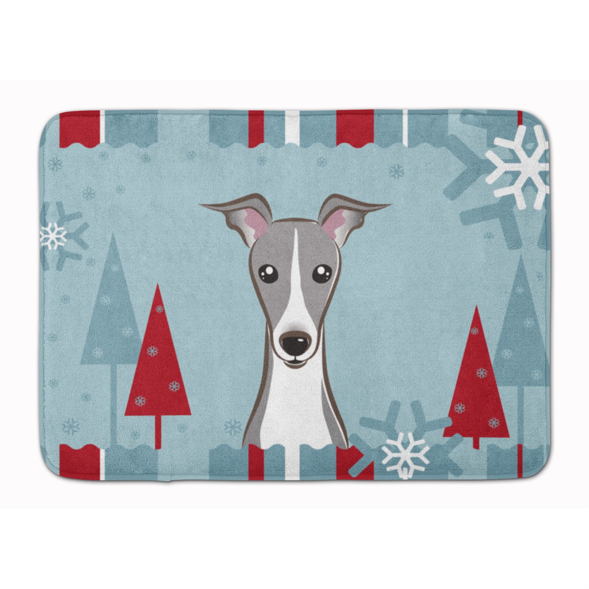 Caroline'S Treasures Winter Holiday Italian Greyhound Floor Mat, 19 X 27, Multicolor
