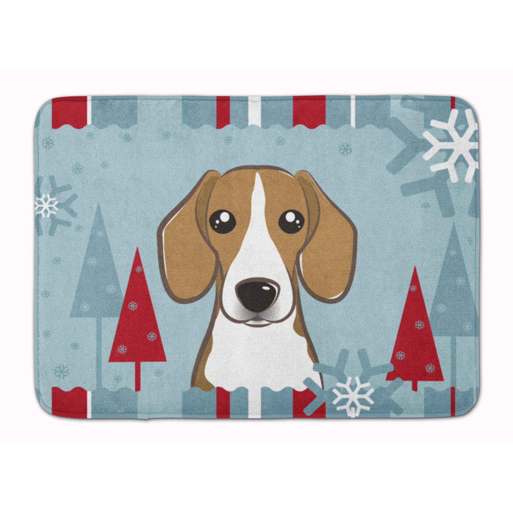 Caroline'S Treasures Winter Holiday Beagle Floor Mat, 19 X 27, Multicolor