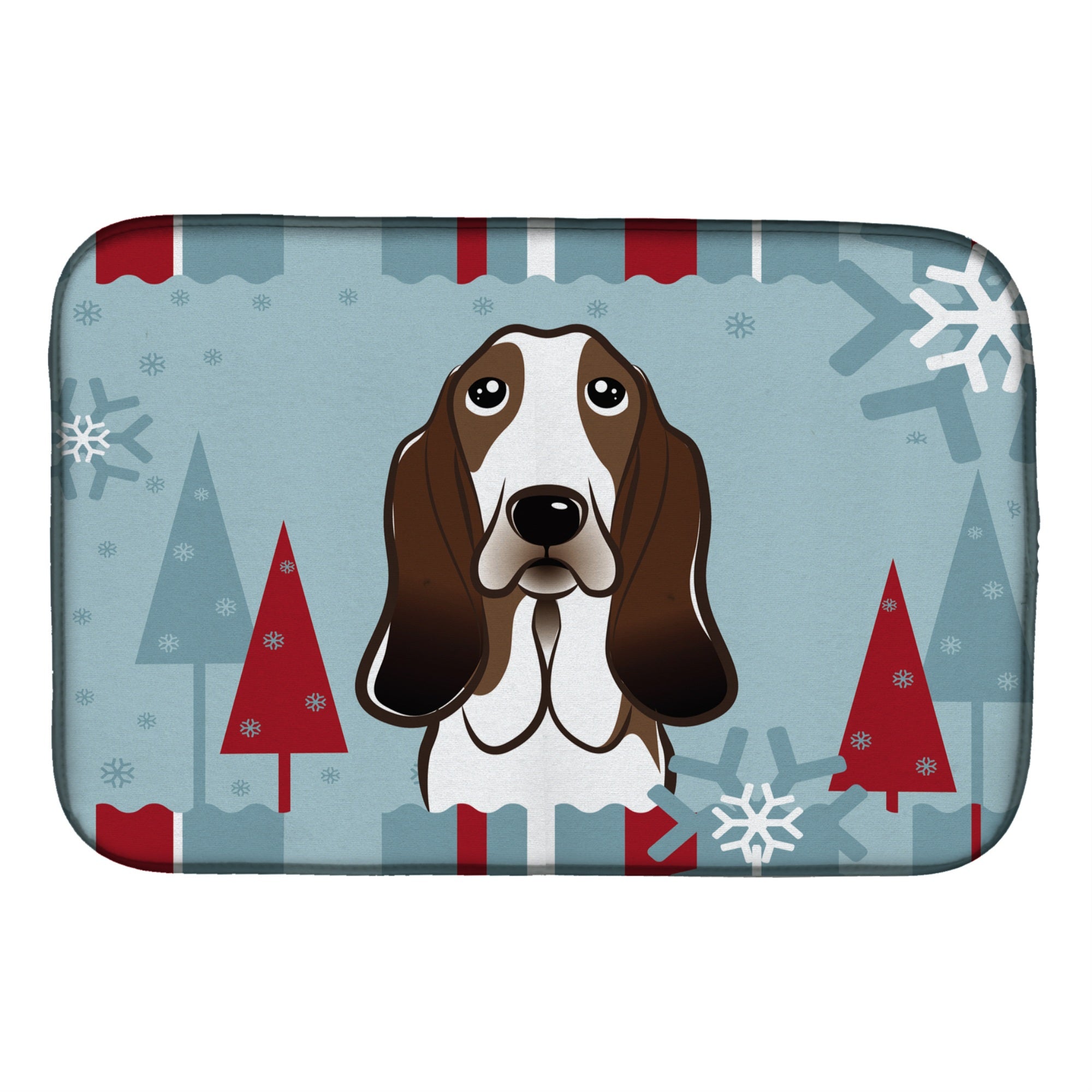 Caroline'S Treasures Bb1739Ddm Dish Drying Mat, 14 X 21, Winter Holiday