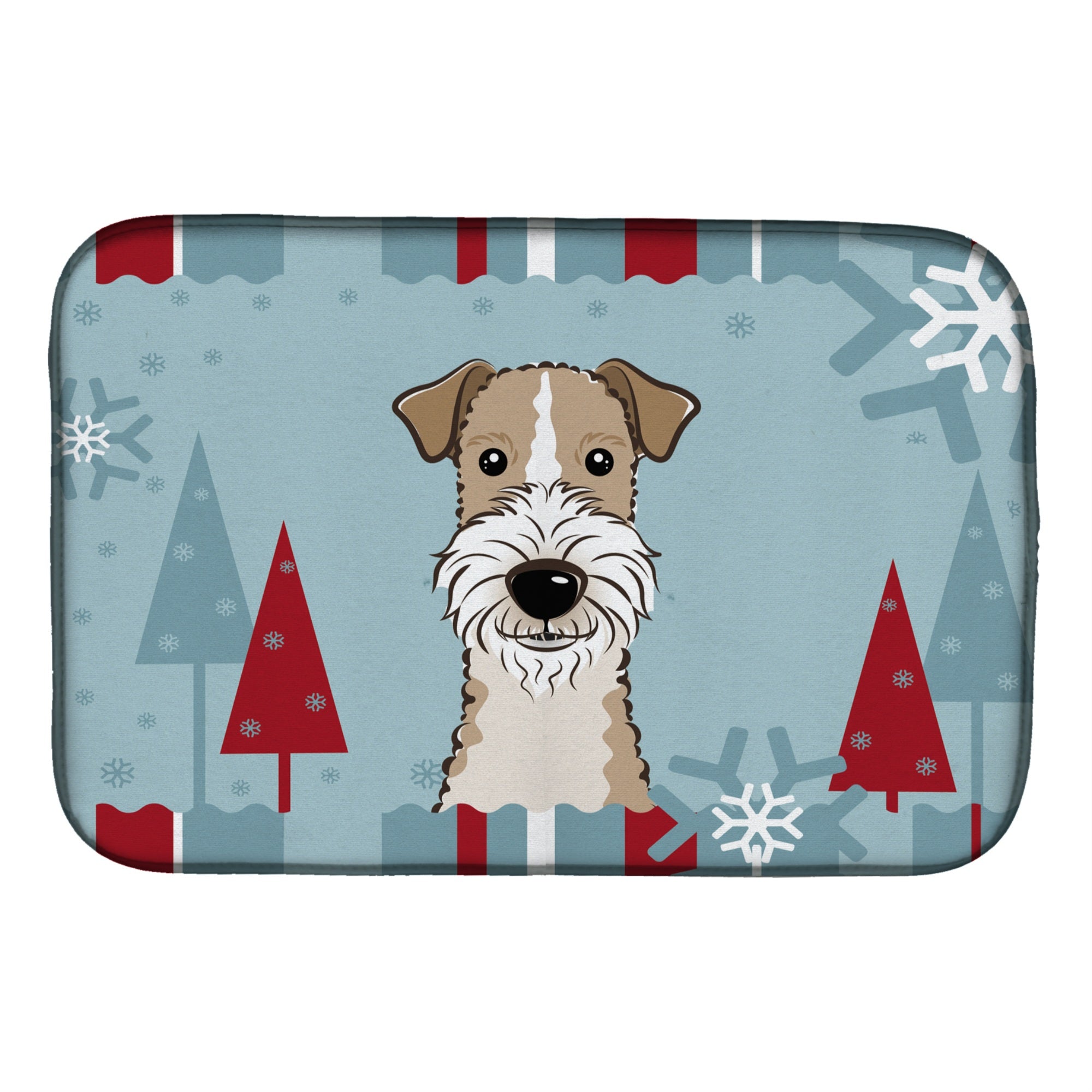 Caroline'S Treasures Bb1743Ddm Dish Drying Mat, 14 X 21, Winter Holiday