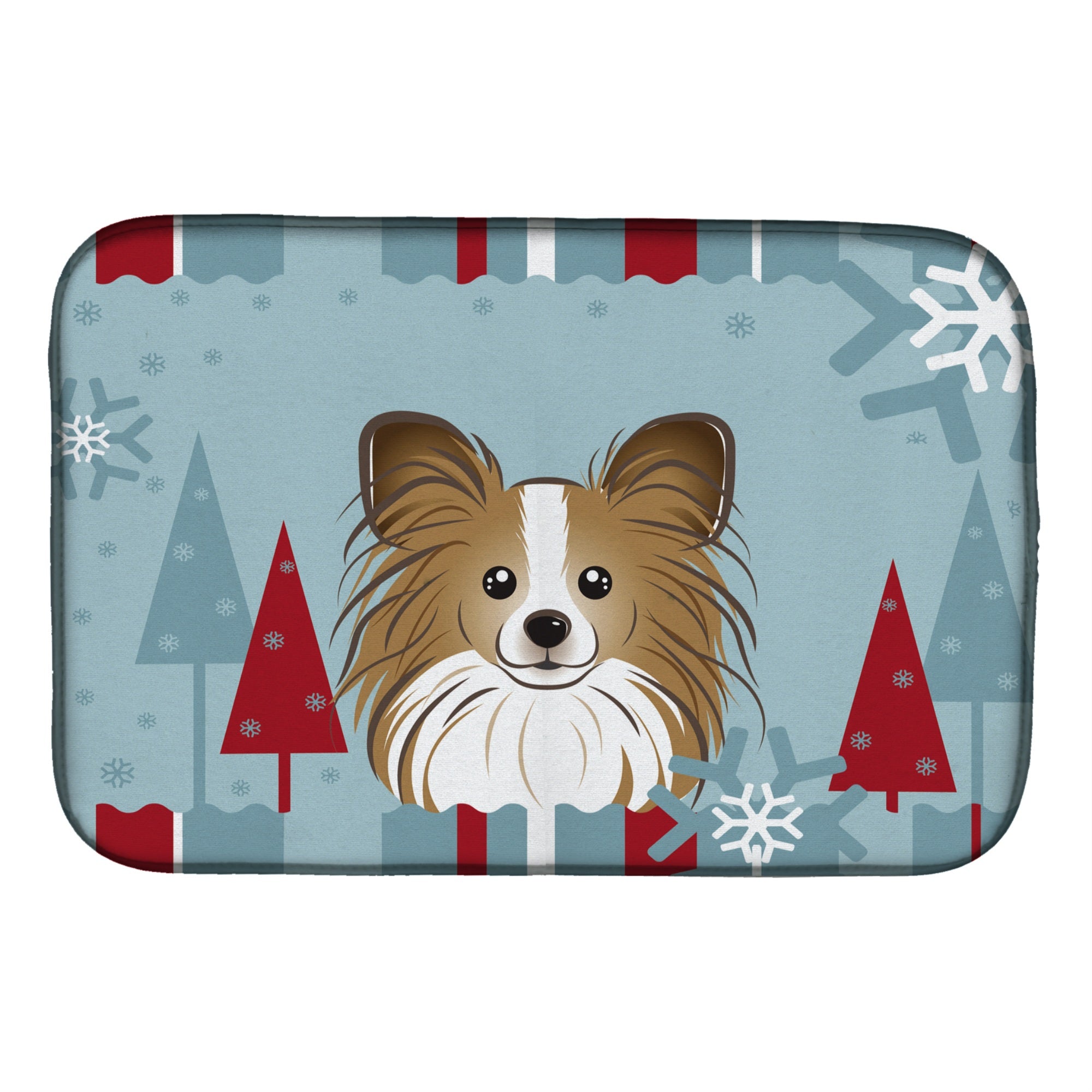 Caroline'S Treasures Bb1744Ddm Dish Drying Mat, 14 X 21, Winter Holiday