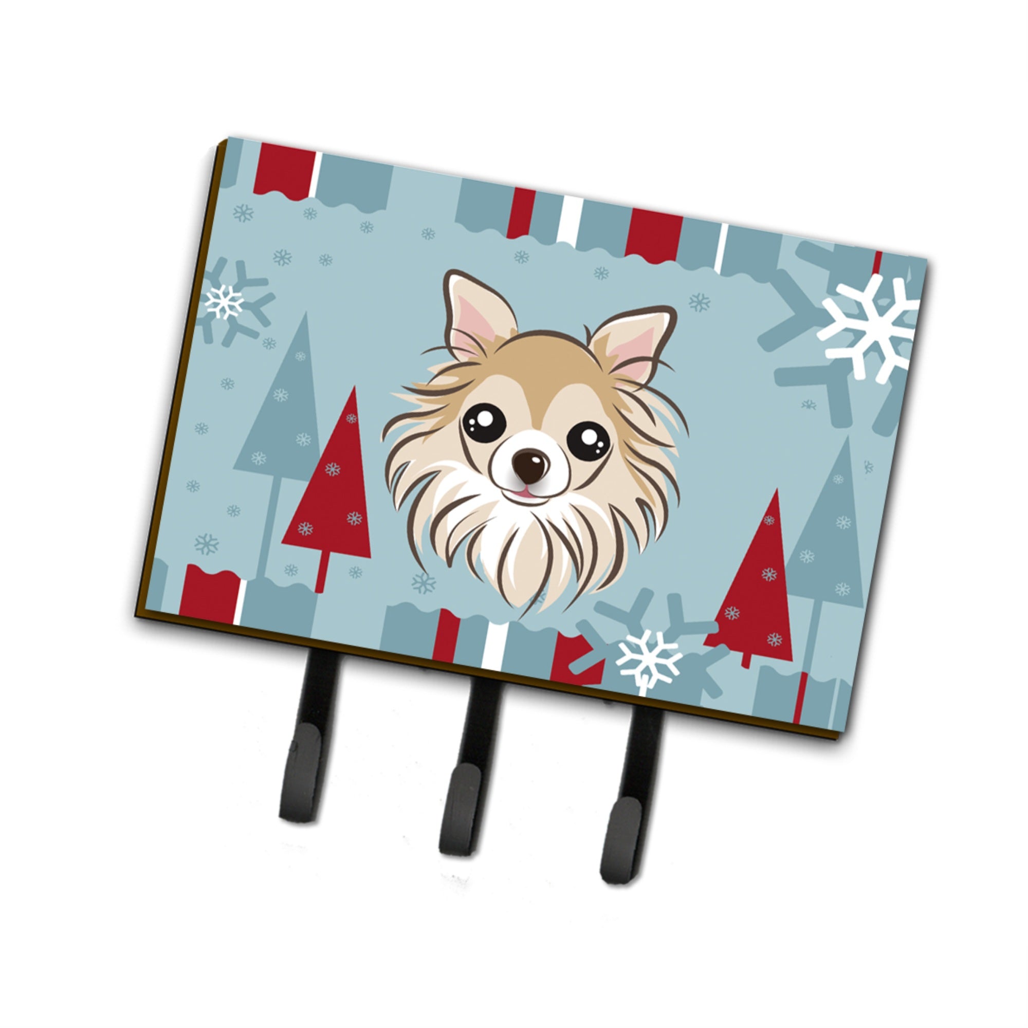 Caroline'S Treasures Bb1747Th68 Winter Holiday Chihuahua Leash Or Key Holder, Large, Multicolor