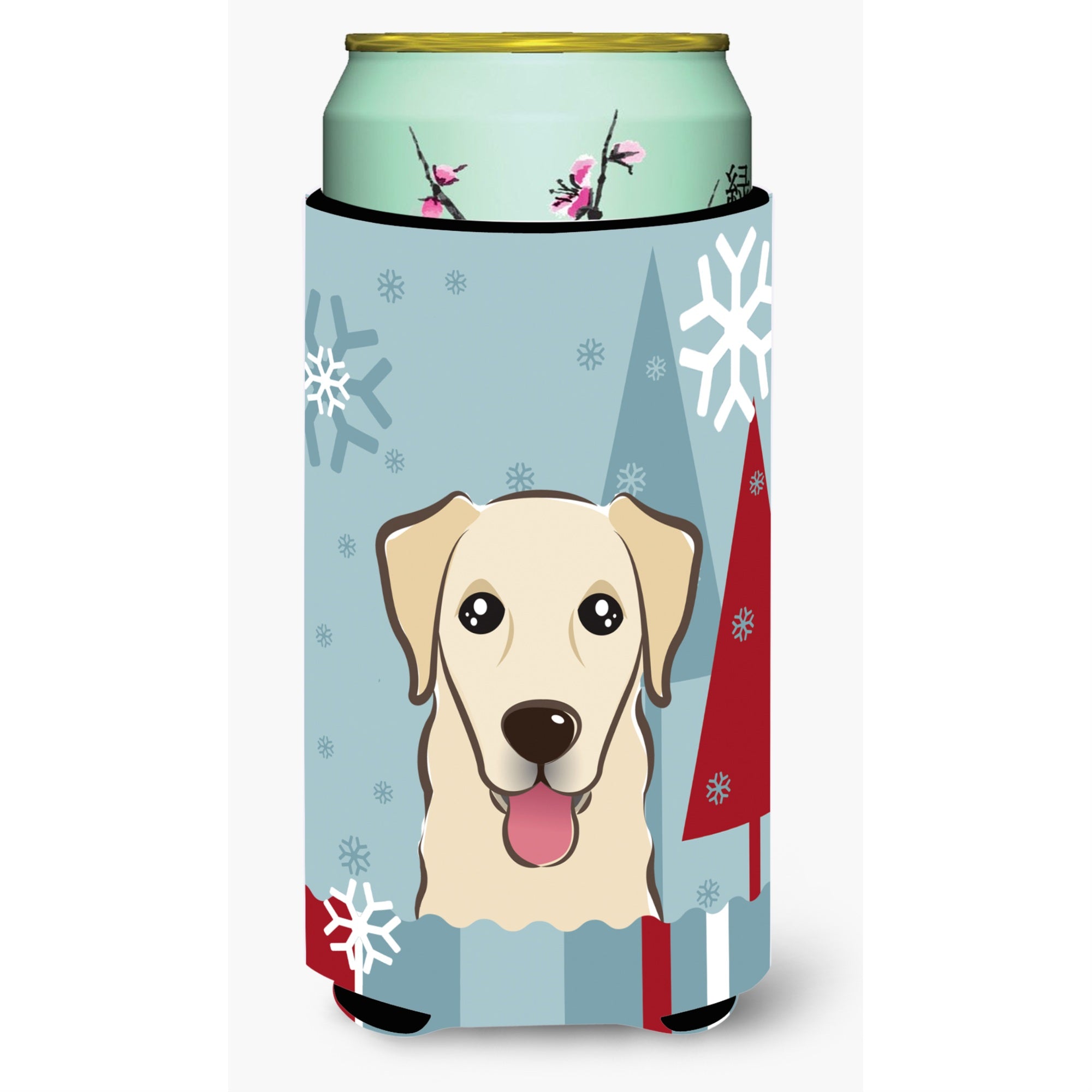 Caroline'S Treasures Bb1748Tbc Winter Holiday Golden Retriever Tall Boy Koozie Hugger, Multicolor