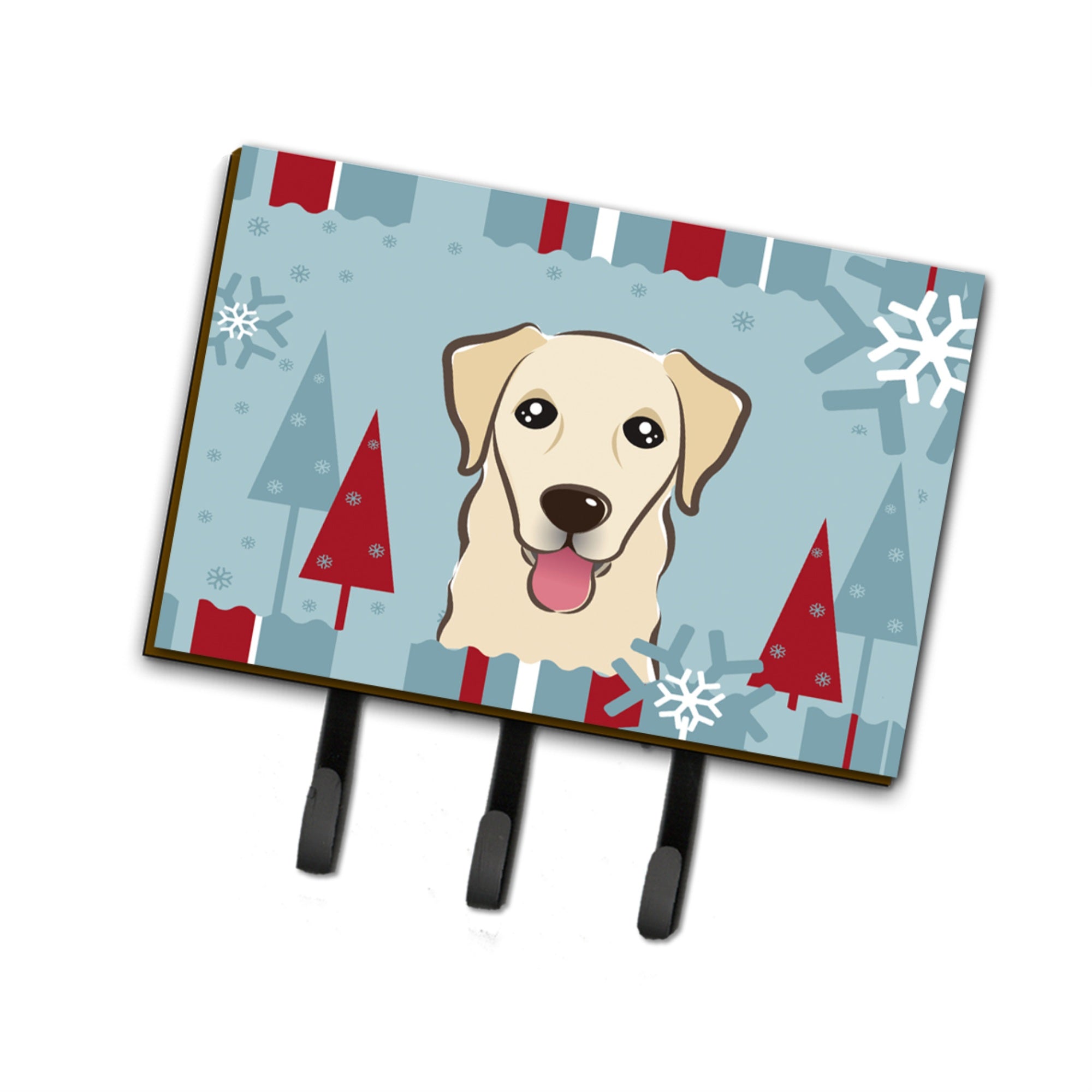 Caroline'S Treasures Bb1748Th68 Winter Holiday Golden Retriever Leash Or Key Holder, Large, Multicolor