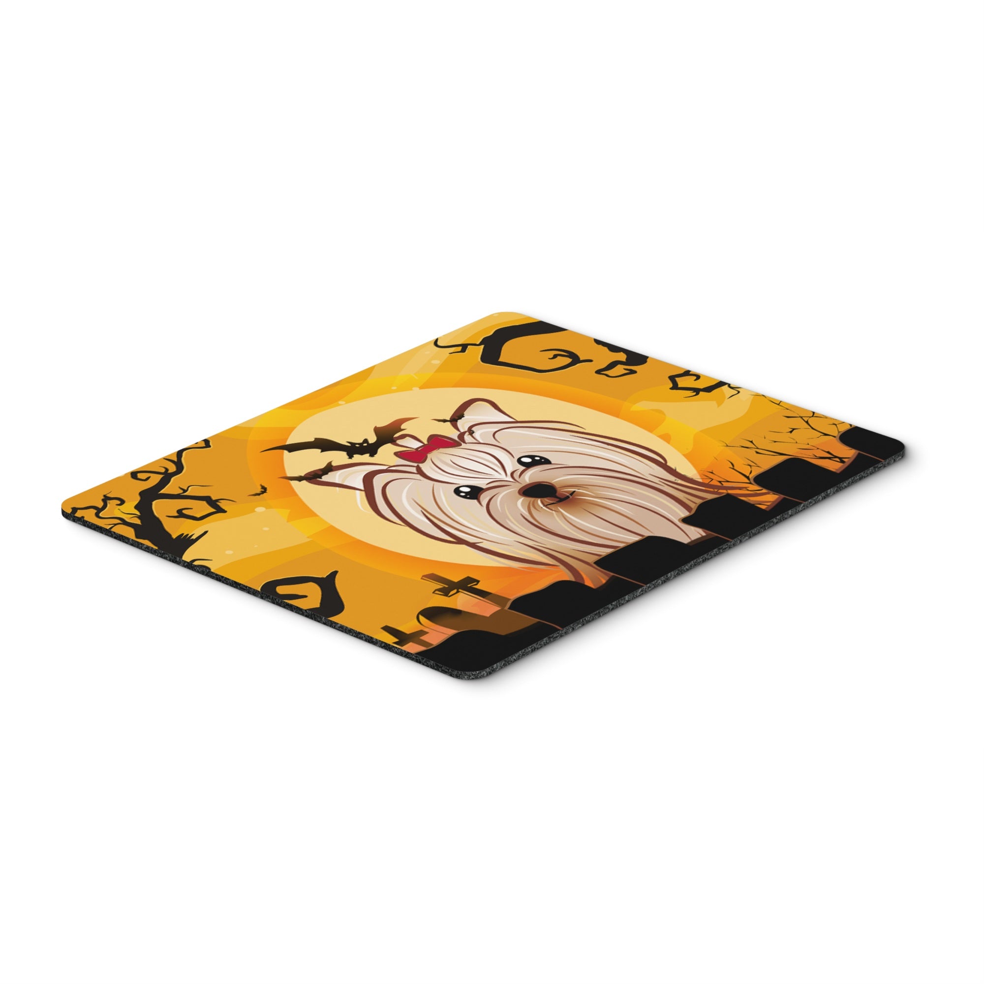 Caroline'S Treasures Halloween Yorkie Yorkshire Terrier Mouse Pad, Hot Pad Or Trivet, Multicolor (Bb1762Mp)
