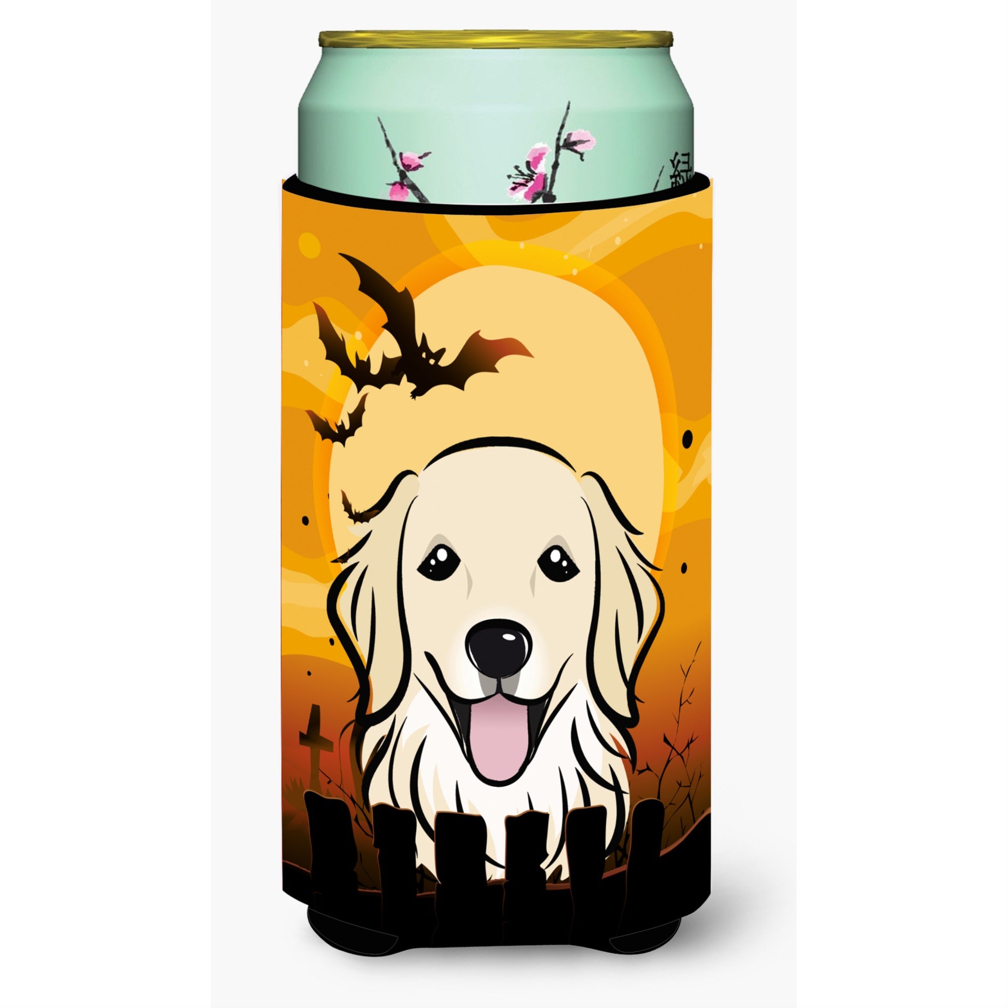 Caroline'S Treasures Bb1763Tbc Halloween Golden Retriever Tall Boy Koozie Hugger, Multicolor