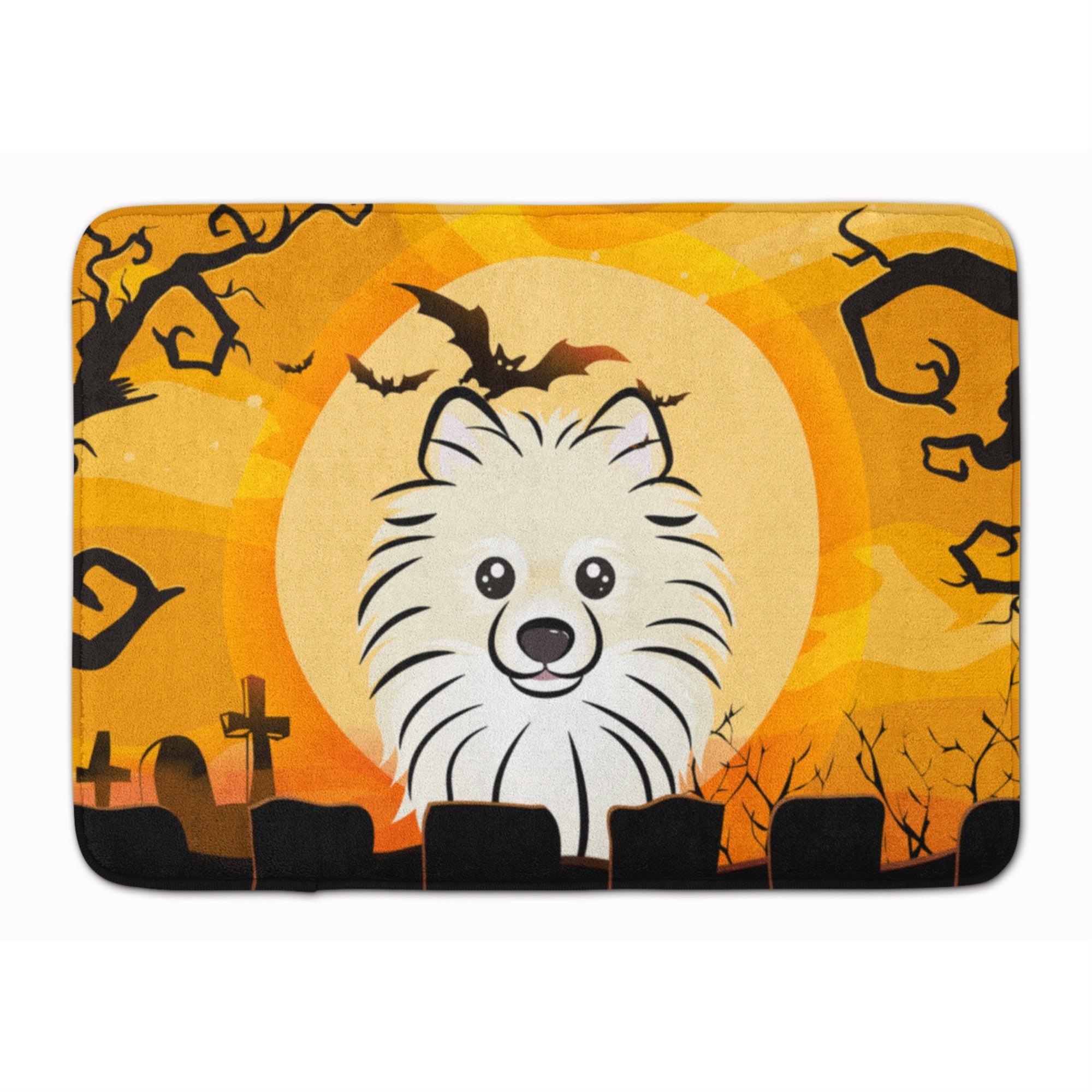 Caroline'S Treasures Halloween Pomeranian Floor Mat, 19 X 27, Multicolor