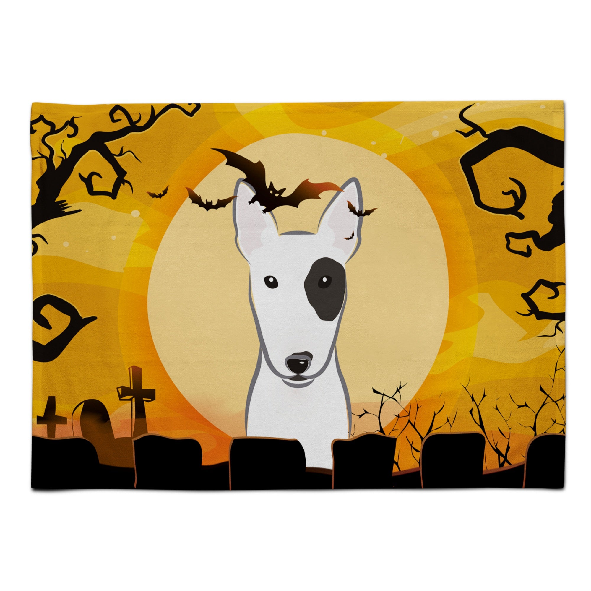 Caroline'S Treasures Bb1767Plmt Halloween Bull Terrier Fabric Placemat, Multicolor