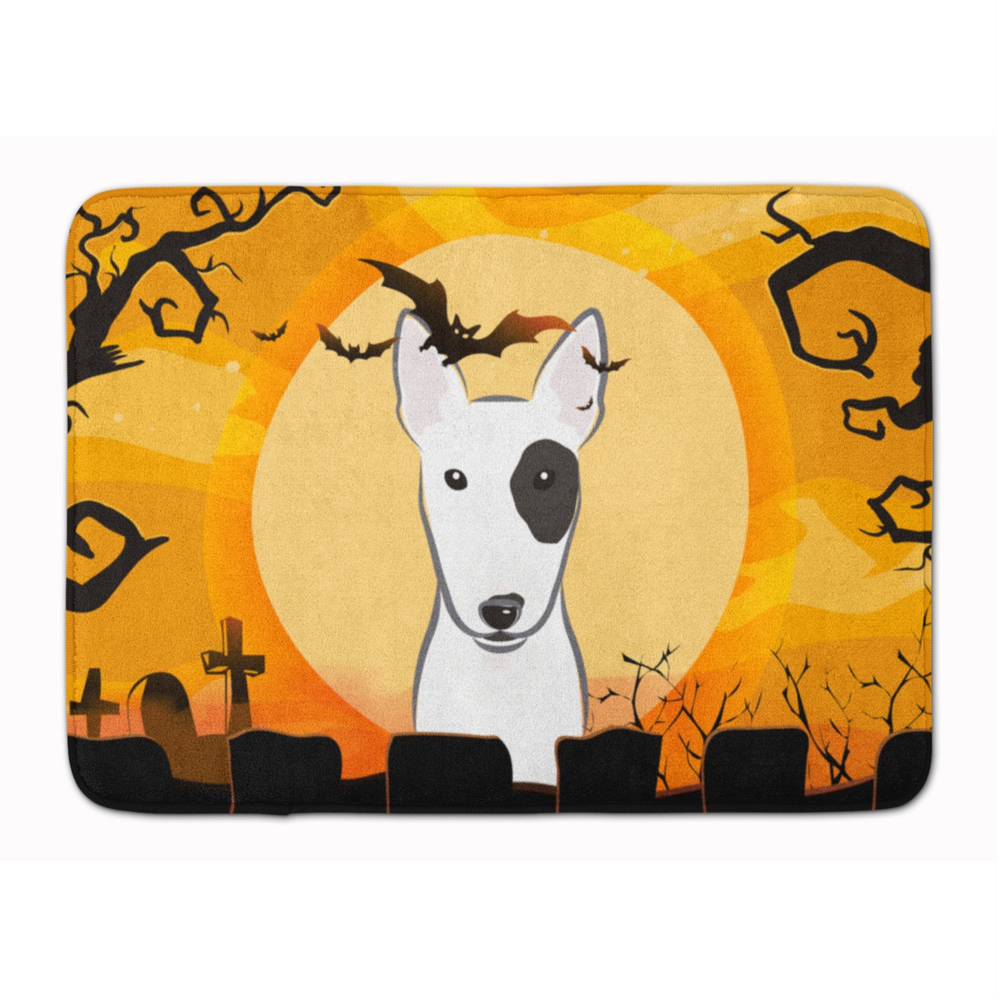 Caroline'S Treasures Halloween Bull Terrier Floor Mat, 19 X 27, Multicolor