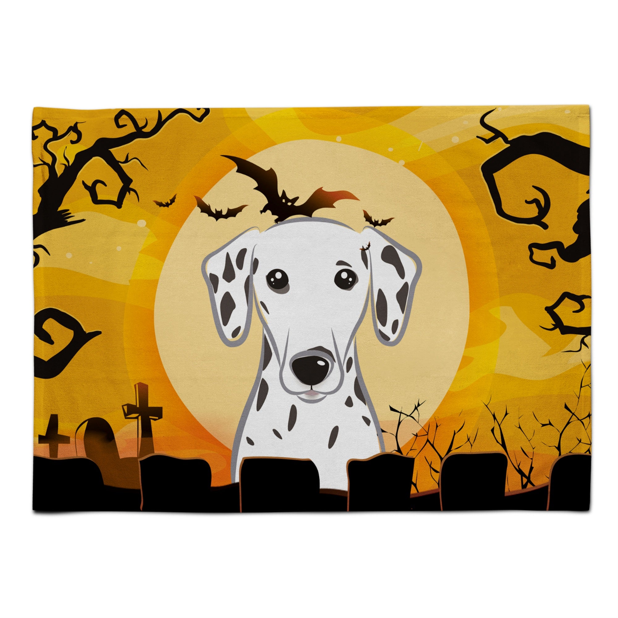 Caroline'S Treasures Bb1768Plmt Halloween Dalmatian Fabric Placemat, Multicolor