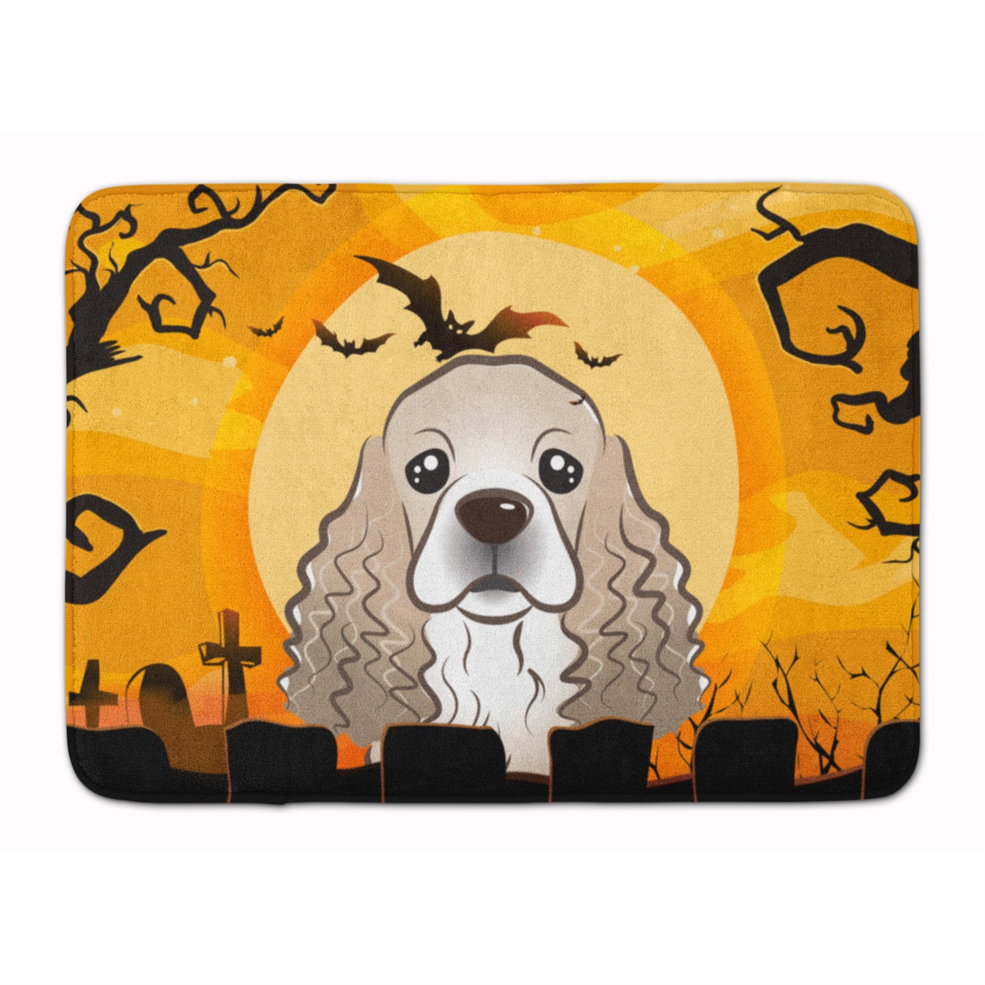 Caroline'S Treasures Halloween Cocker Spaniel Floor Mat, 19 X 27, Multicolor