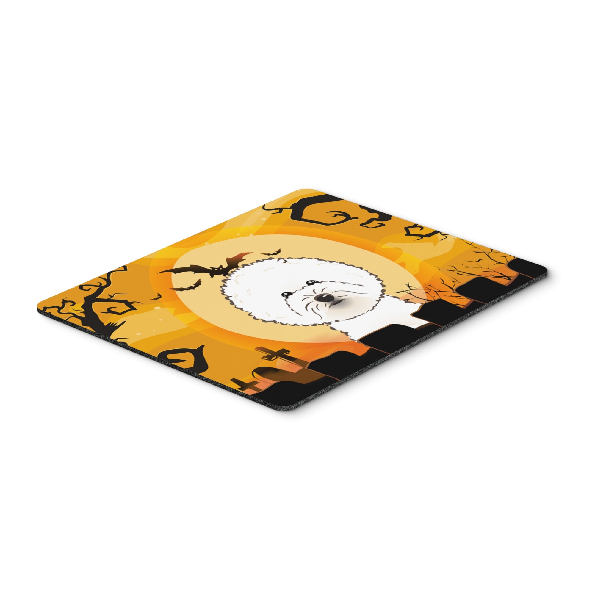 Caroline'S Treasures Halloween Bichon Frise Mouse Pad, Hot Pad Or Trivet, Multicolor (Bb1775Mp)
