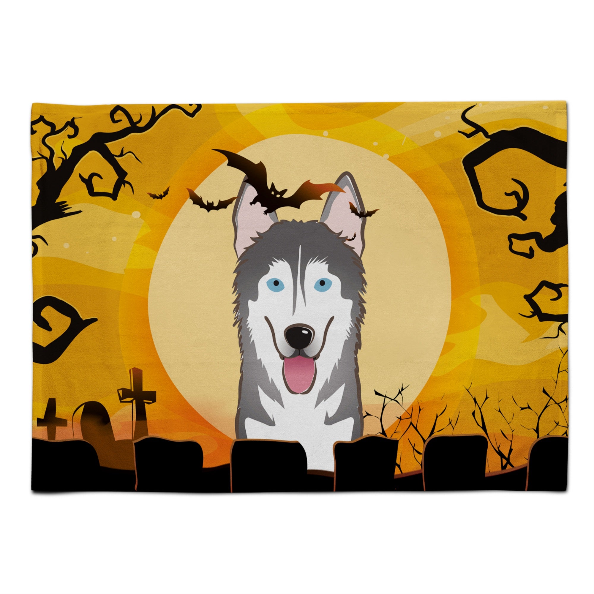 Caroline'S Treasures Bb1776Plmt Halloween Alaskan Malamute Fabric Placemat, Multicolor