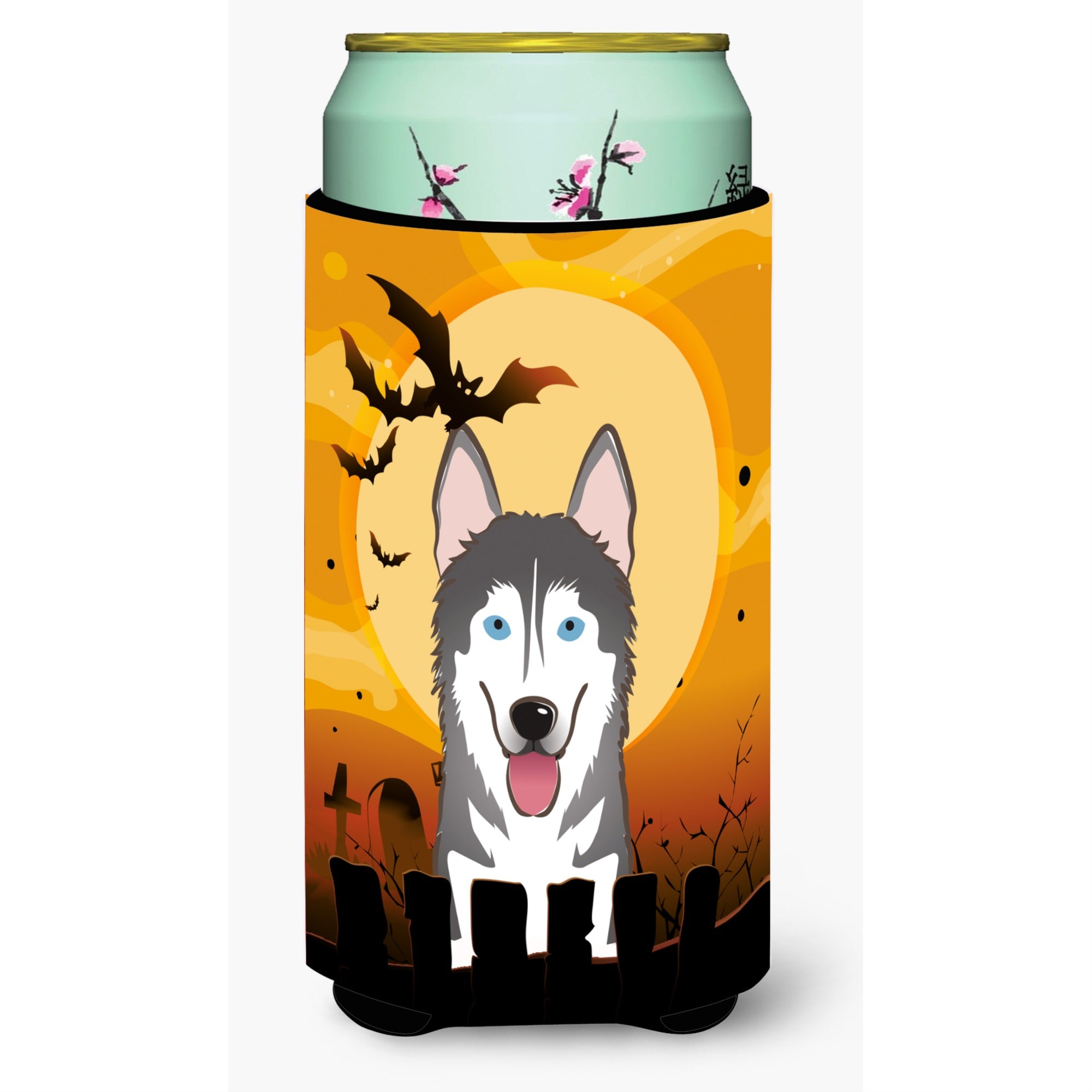 Caroline'S Treasures Halloween Alaskan Malamute Tall Boy Koozie Hugger, Multicolor