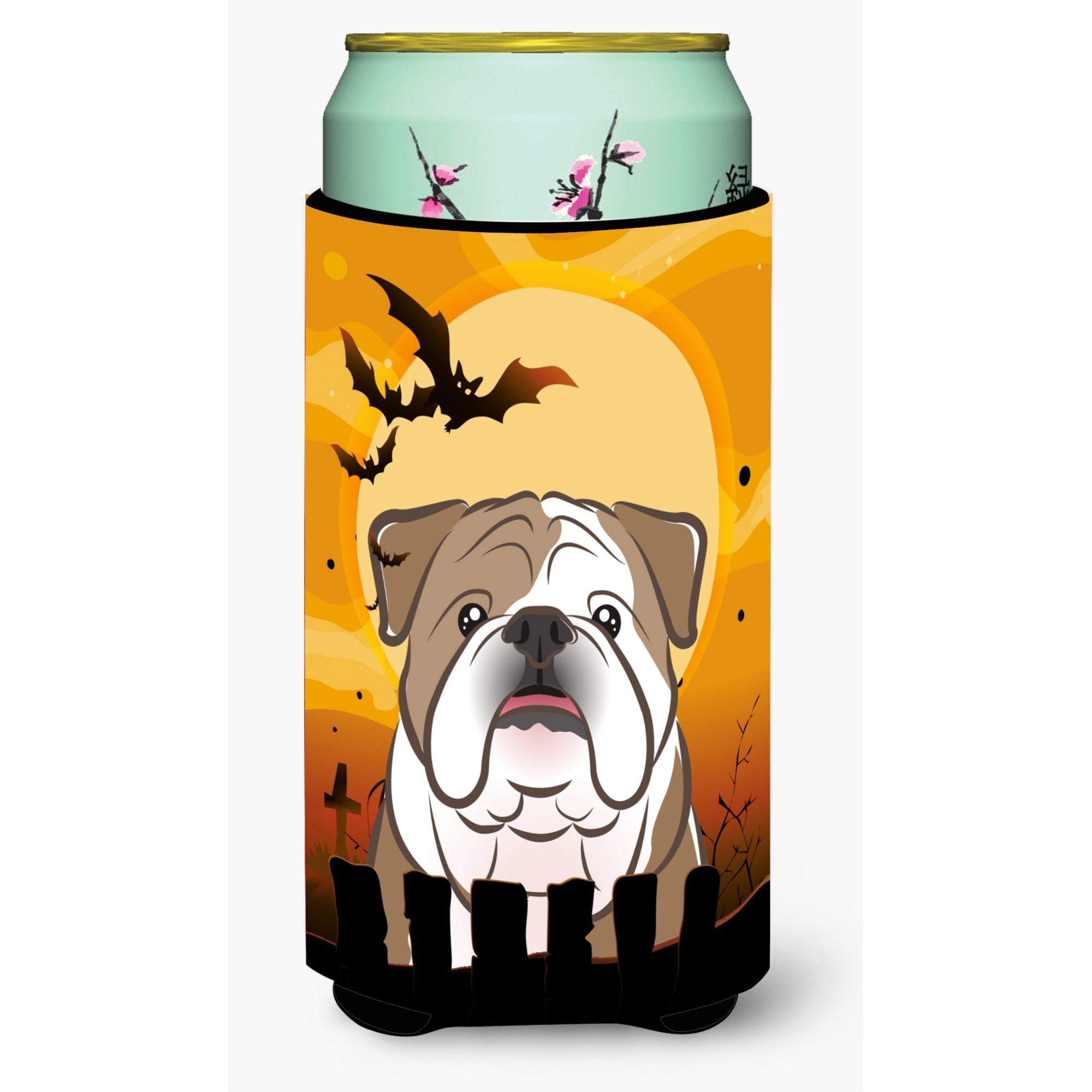 Caroline'S Treasures Halloween English Bulldog Tall Boy Koozie Hugger, Multicolor