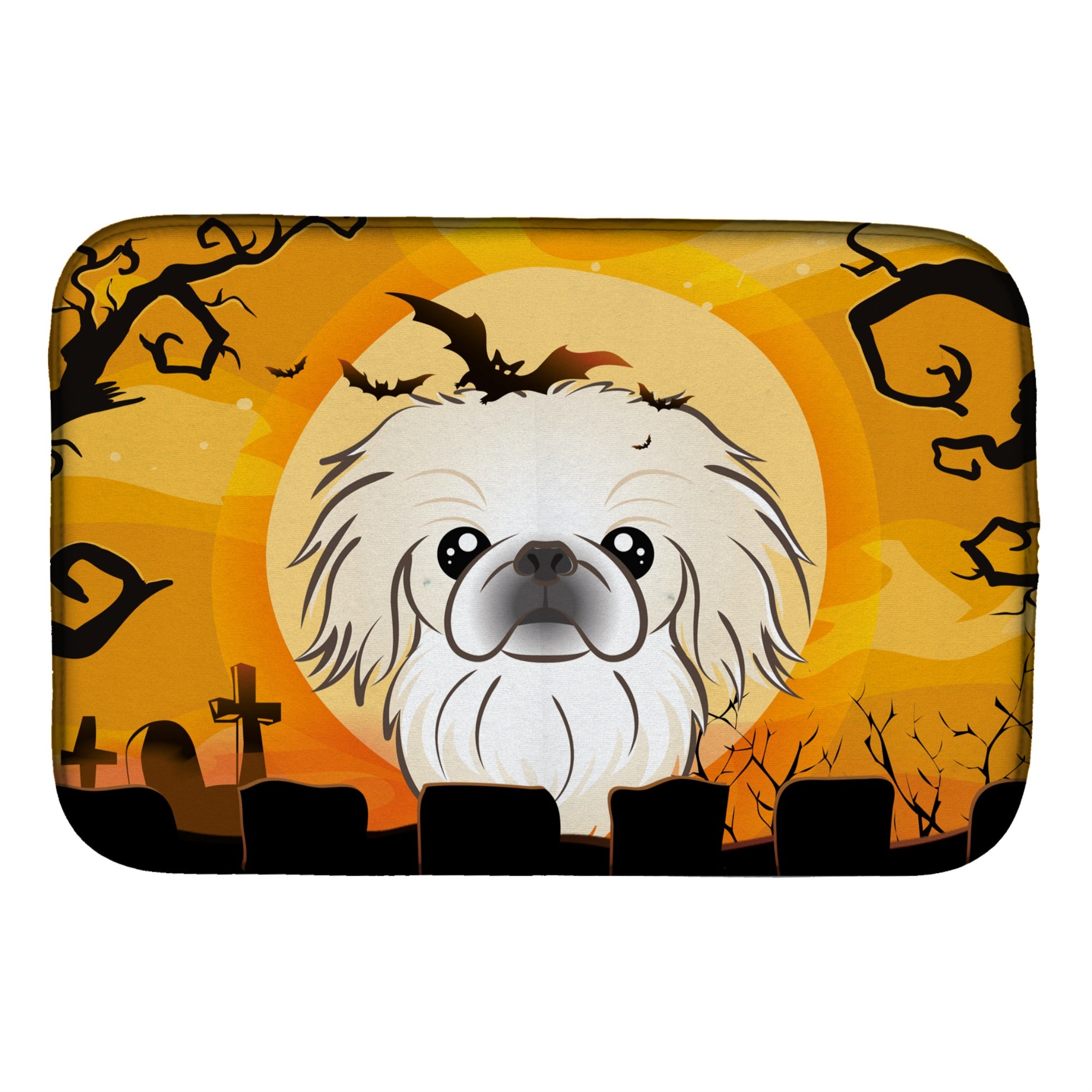 Caroline'S Treasures Halloween Pekingese Dish Drying Mat, 14 X 21