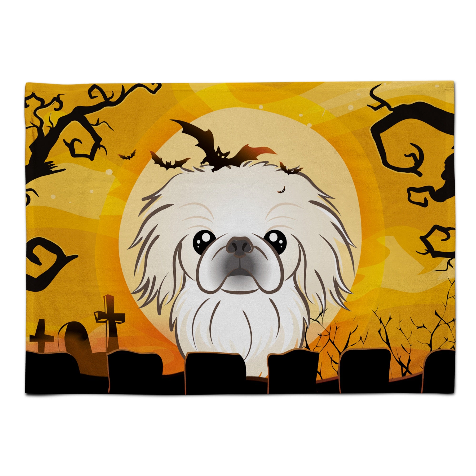 Caroline'S Treasures Bb1779Plmt Halloween Pekingese Fabric Placemat, Multicolor