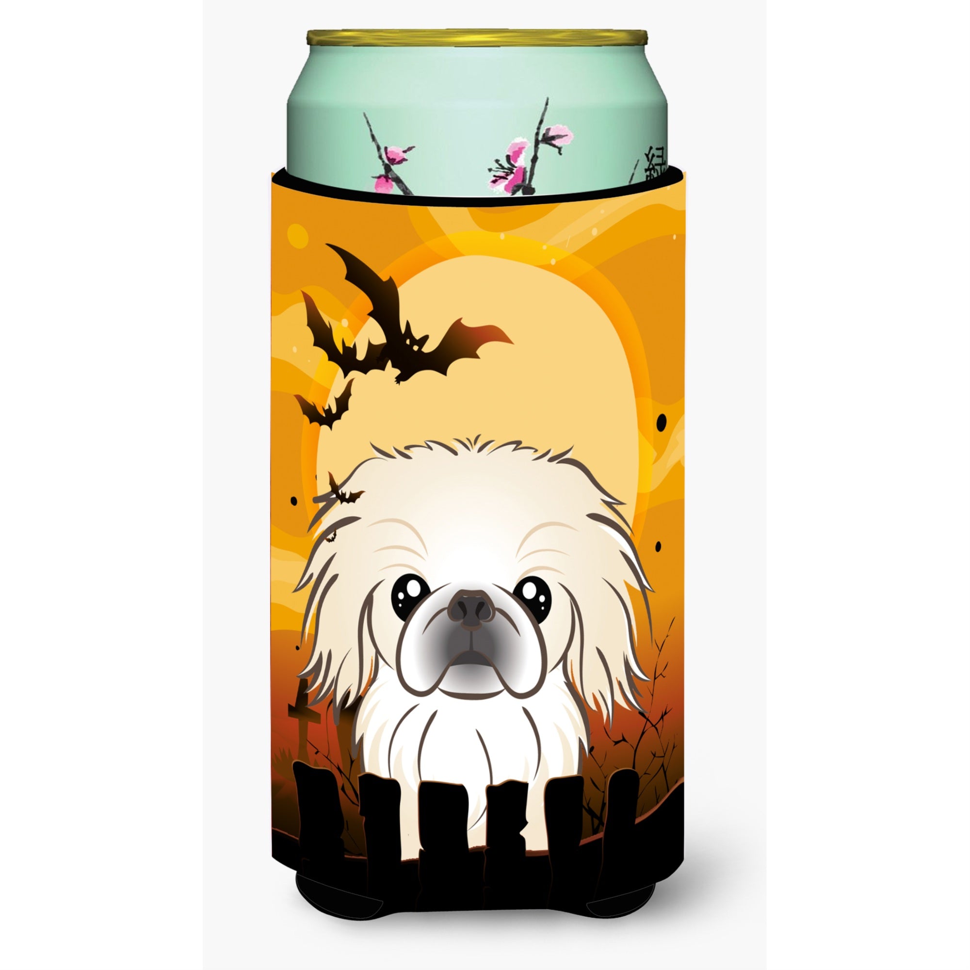 Caroline'S Treasures Halloween Pekingese Tall Boy Koozie Hugger, Multicolor