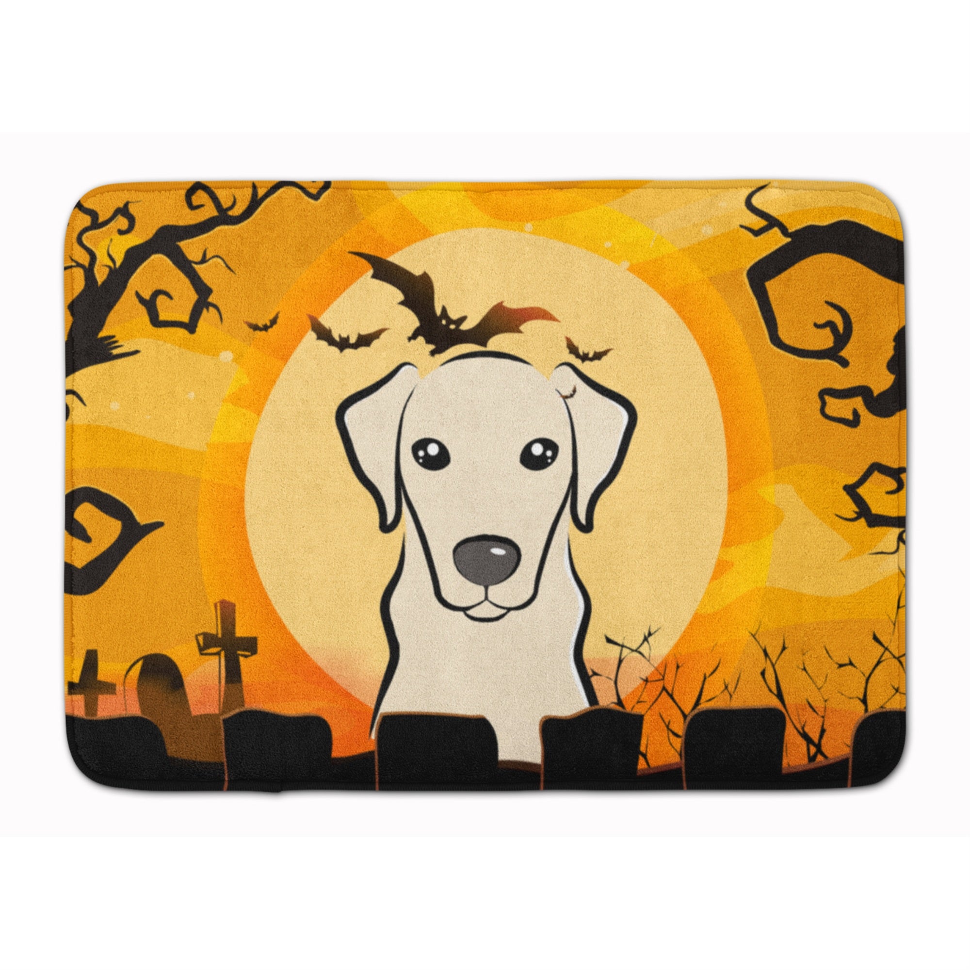 Caroline'S Treasures Halloween Yellow Labrador Floor Mat, 19 X 27, Multicolor