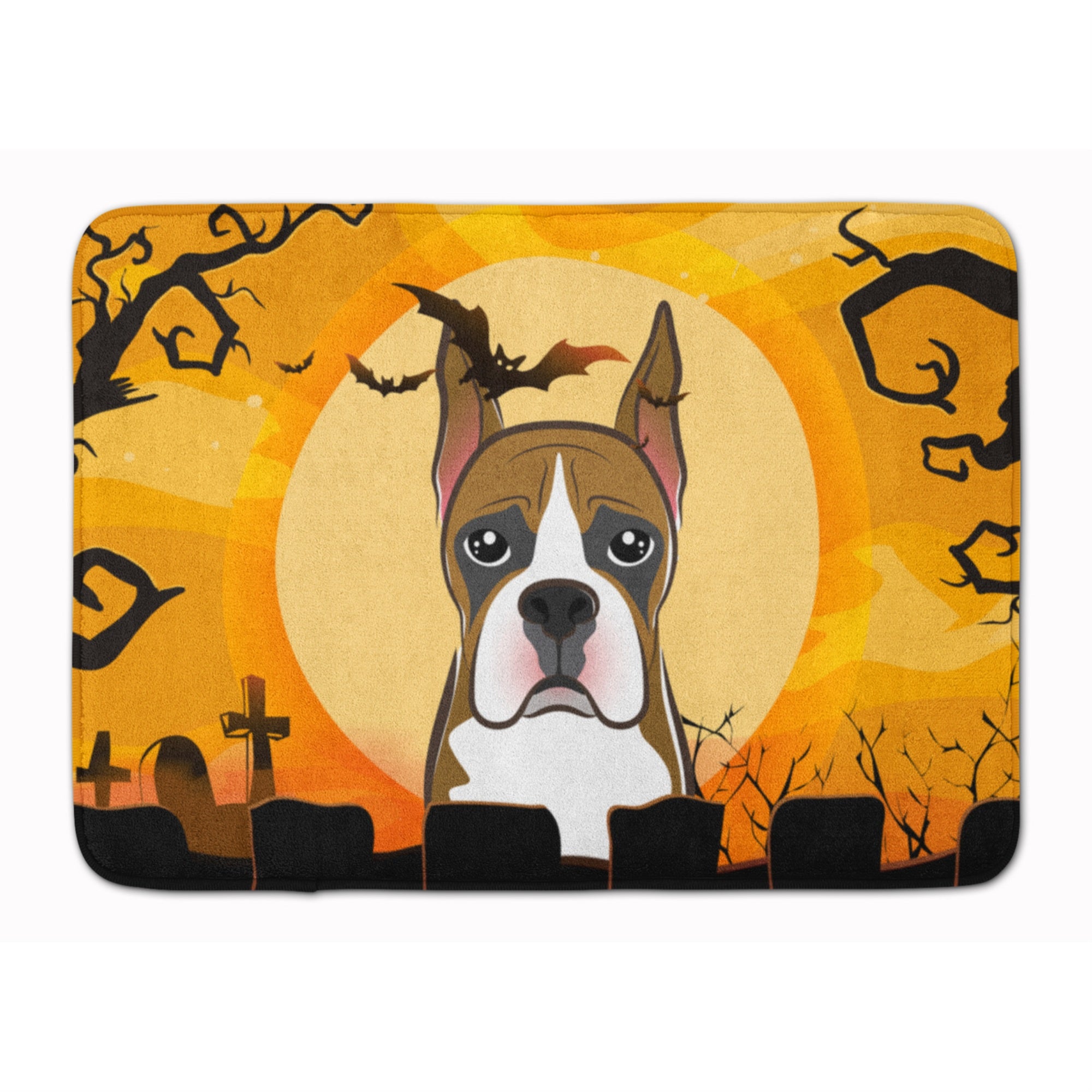 Caroline'S Treasures Halloween Boxer Floor Mat, 19 X 27, Multicolor