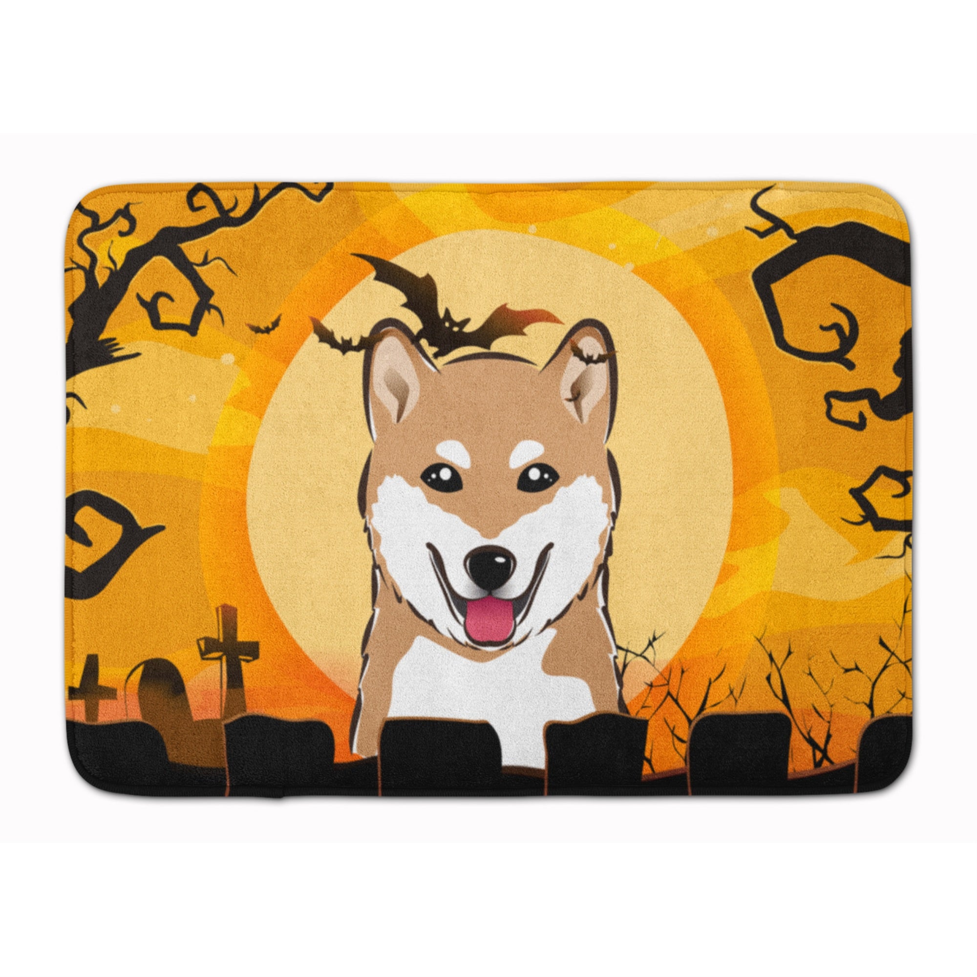 Caroline'S Treasures Halloween Shiba Inu Floor Mat, 19 X 27, Multicolor