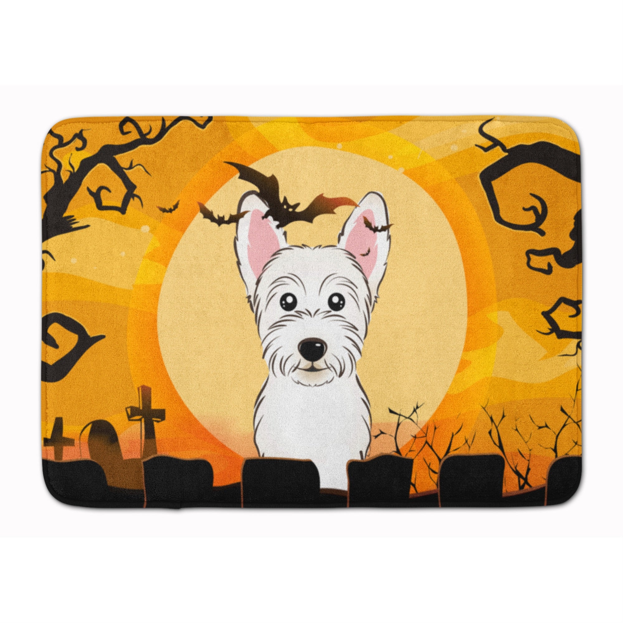 Caroline'S Treasures Halloween Westie Floor Mat, 19 X 27, Multicolor