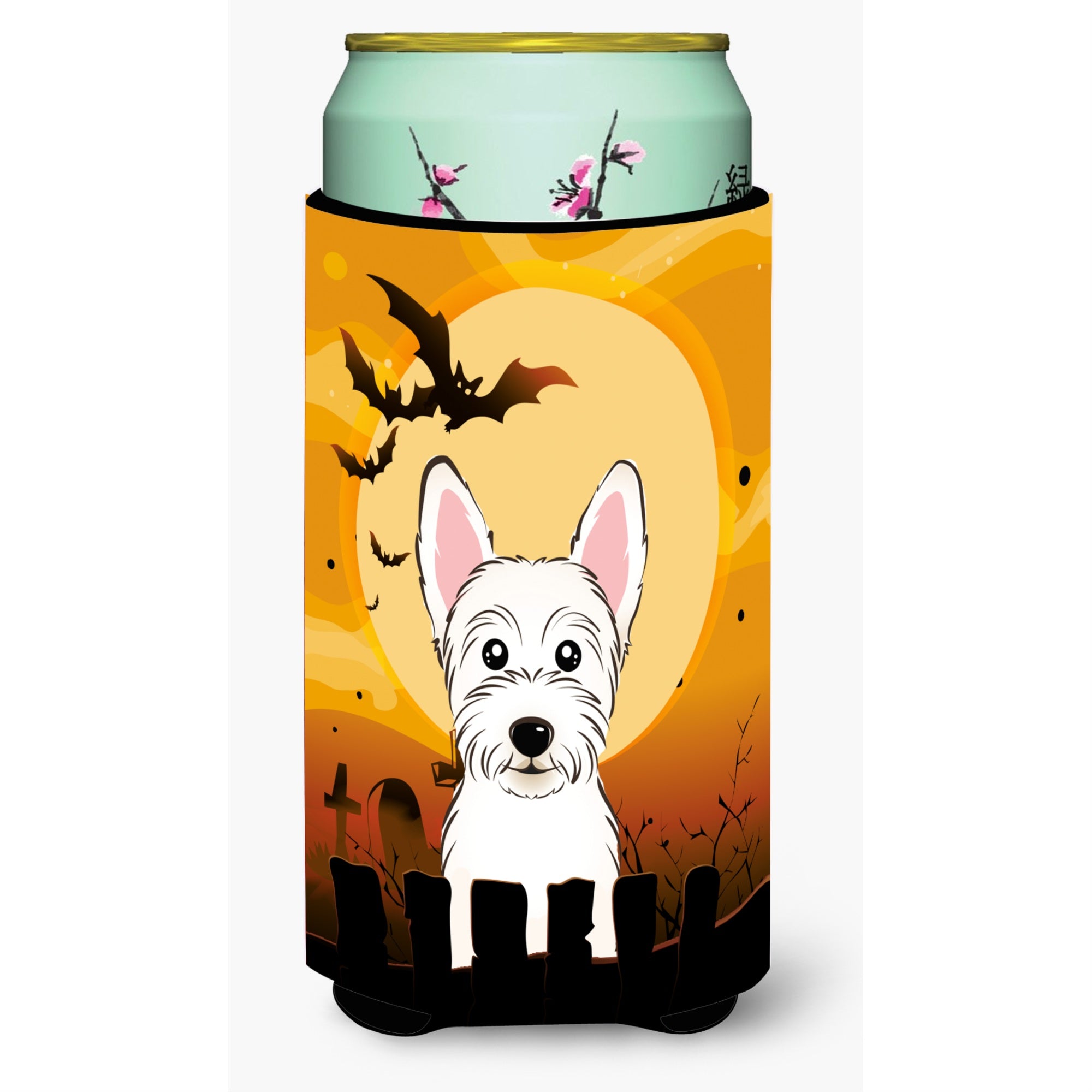 Caroline'S Treasures Halloween Westie Tall Boy Koozie Hugger, Multicolor