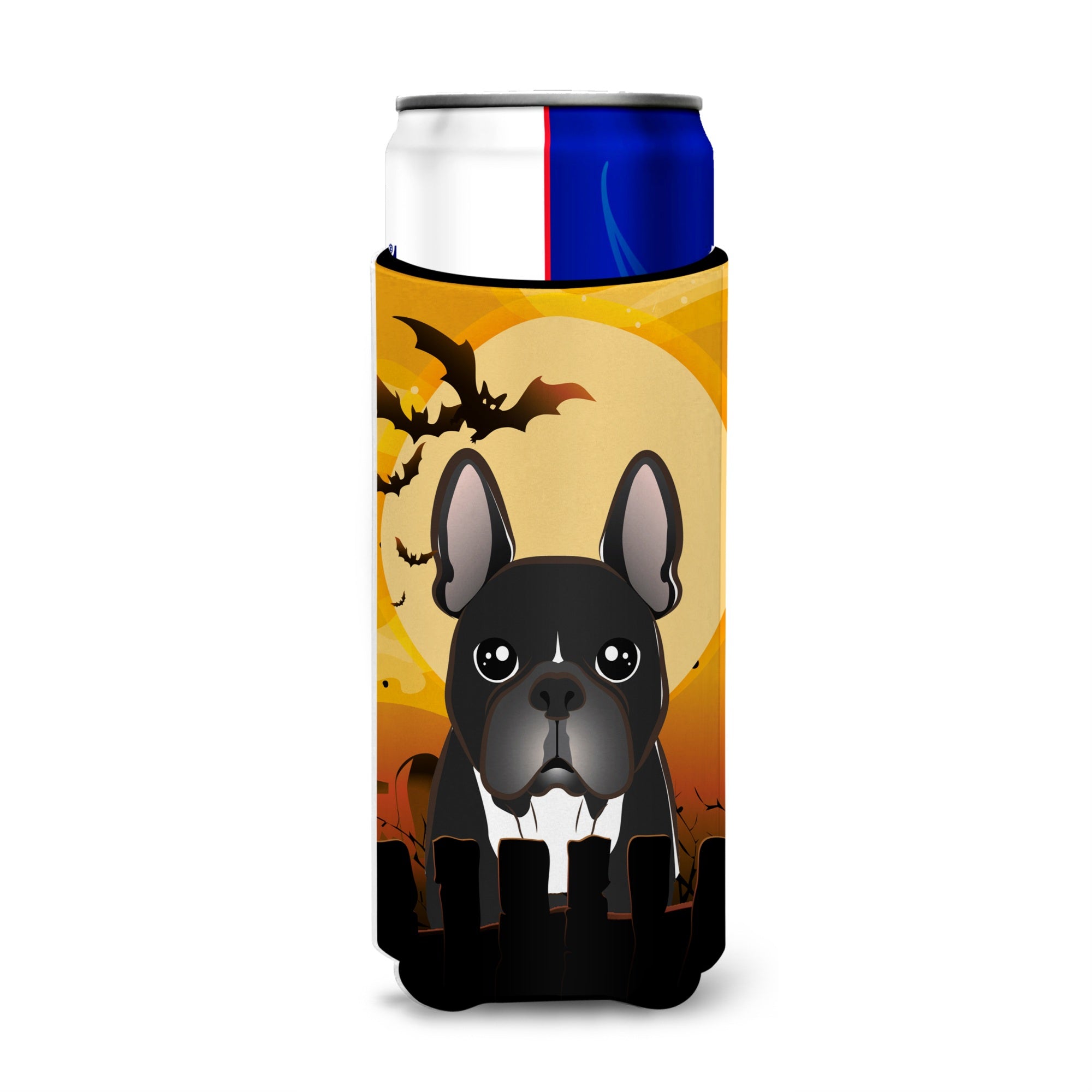 Caroline'S Treasures Bb1785Muk Halloween French Bulldog Michelob Ultra Koozies For Slim Cans, Multicolor
