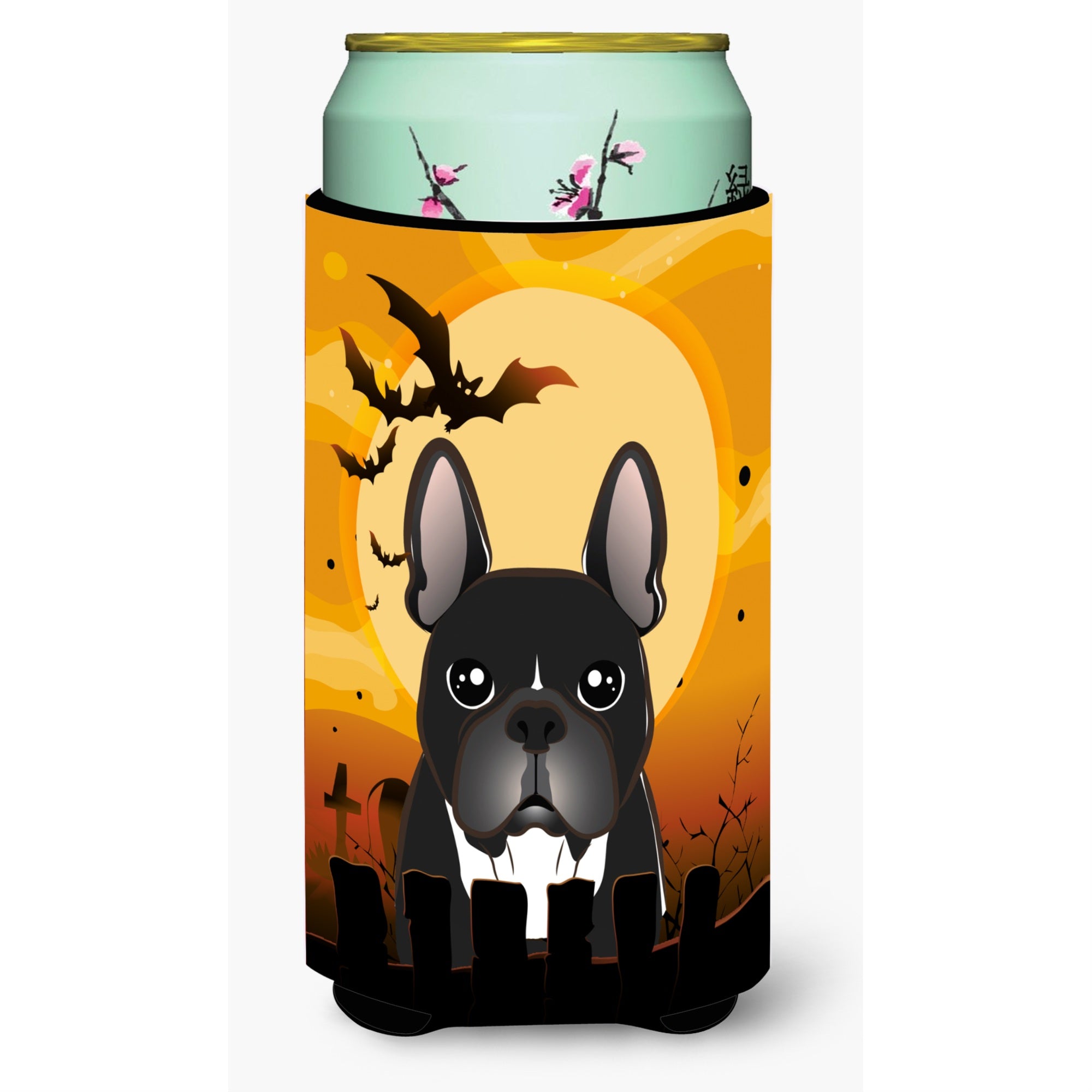 Caroline'S Treasures Bb1785Tbc Halloween French Bulldog Tall Boy Koozie Hugger, Multicolor