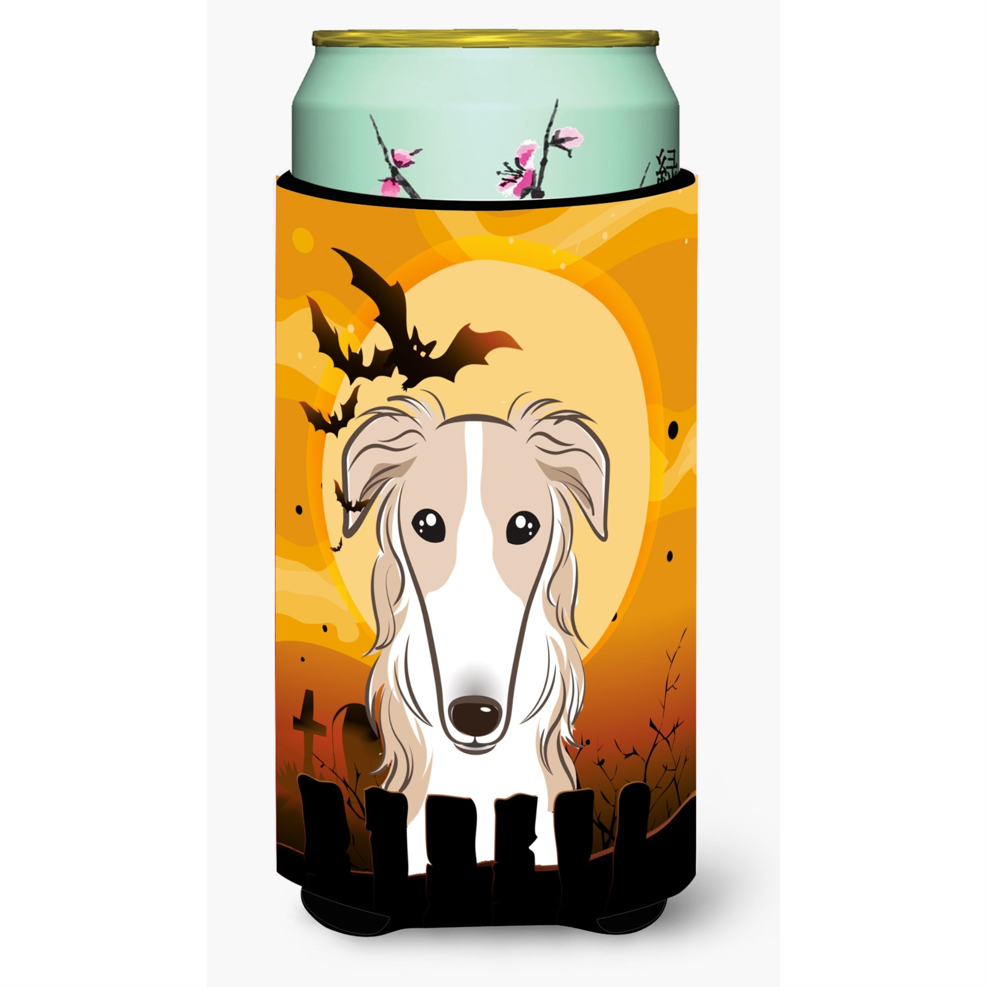 Caroline'S Treasures Halloween Borzoi Tall Boy Koozie Hugger, Multicolor