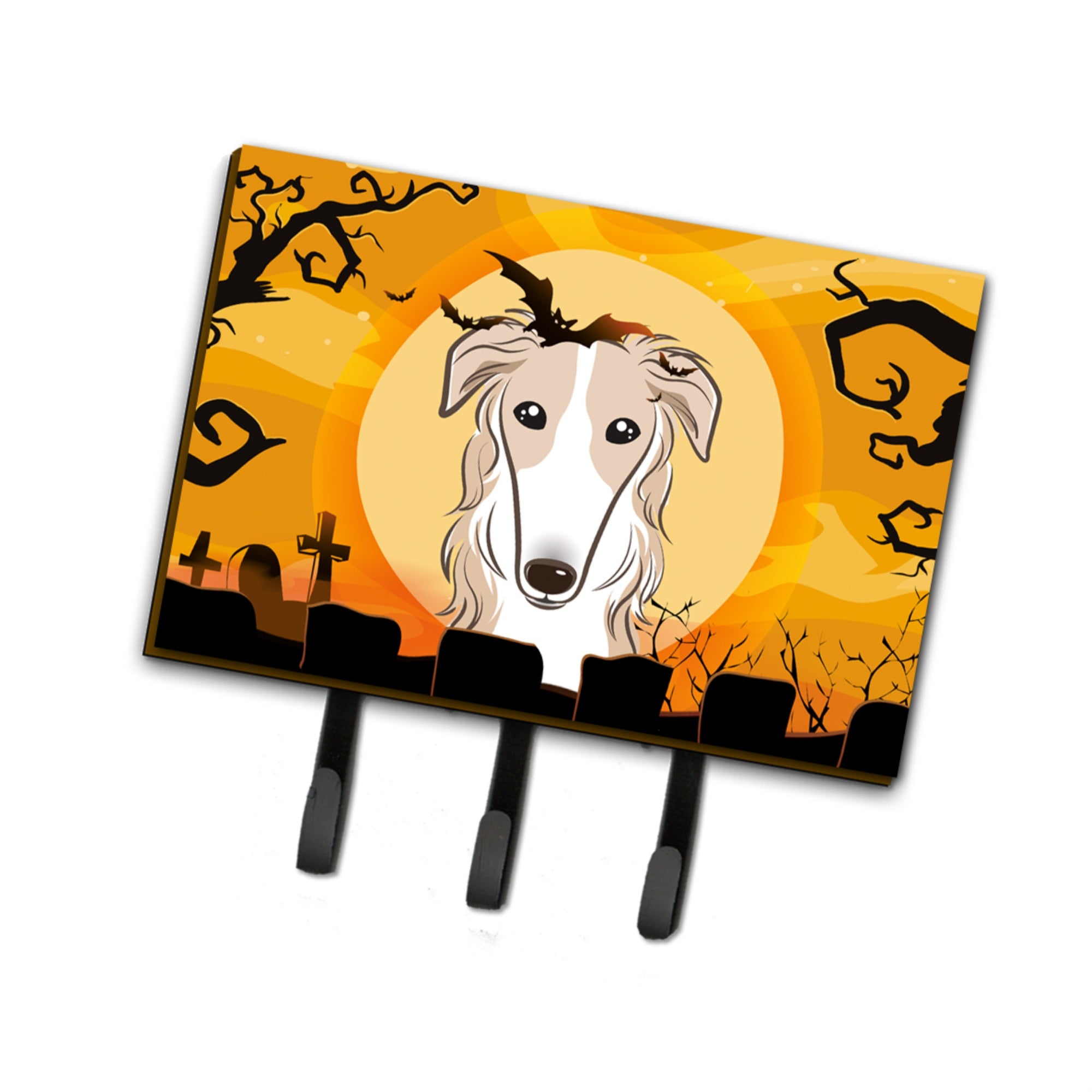 Caroline'S Treasures Bb1786Th68 Halloween Borzoi Leash Or Key Holder, Large, Multicolor