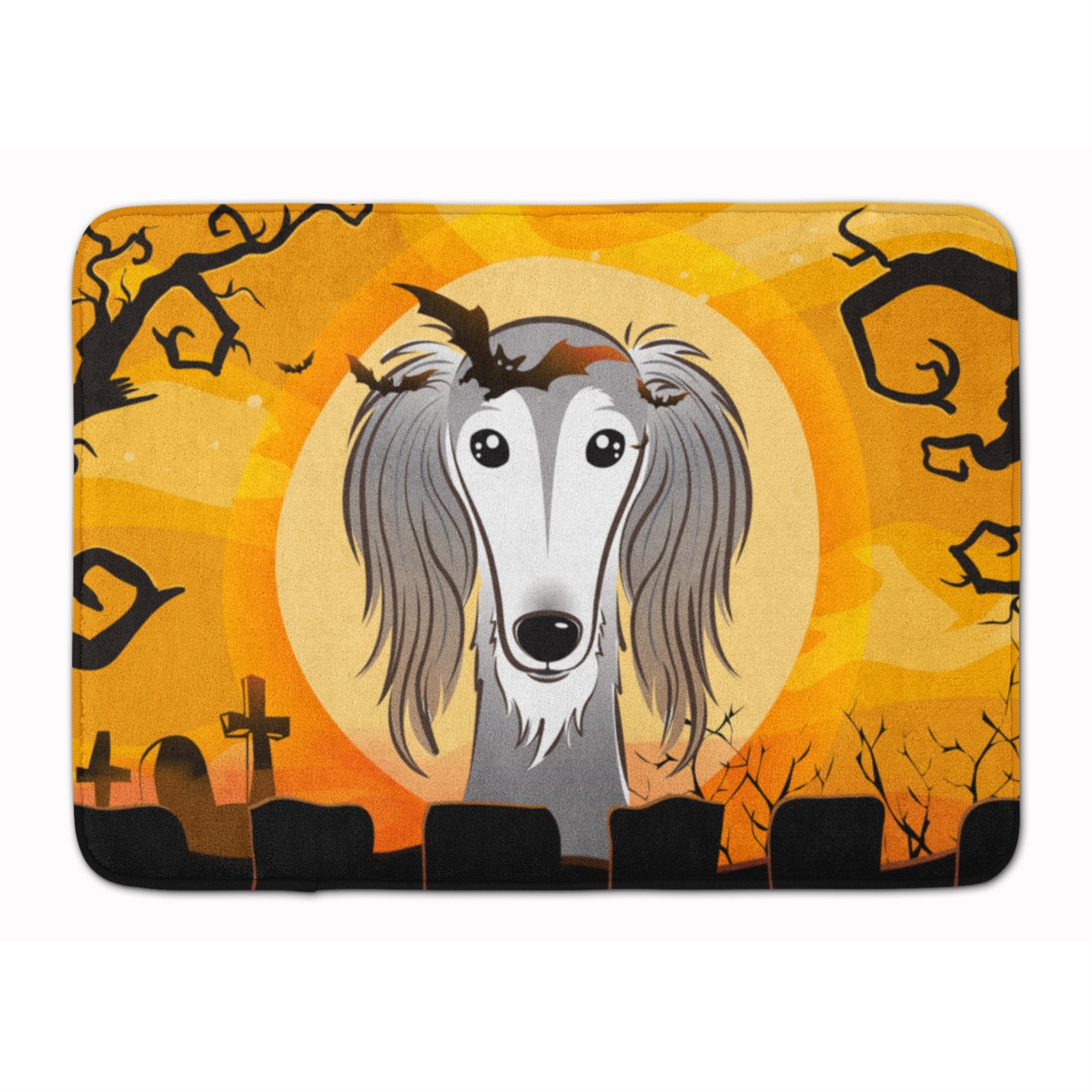 Caroline'S Treasures Halloween Saluki Floor Mat, 19 X 27, Multicolor