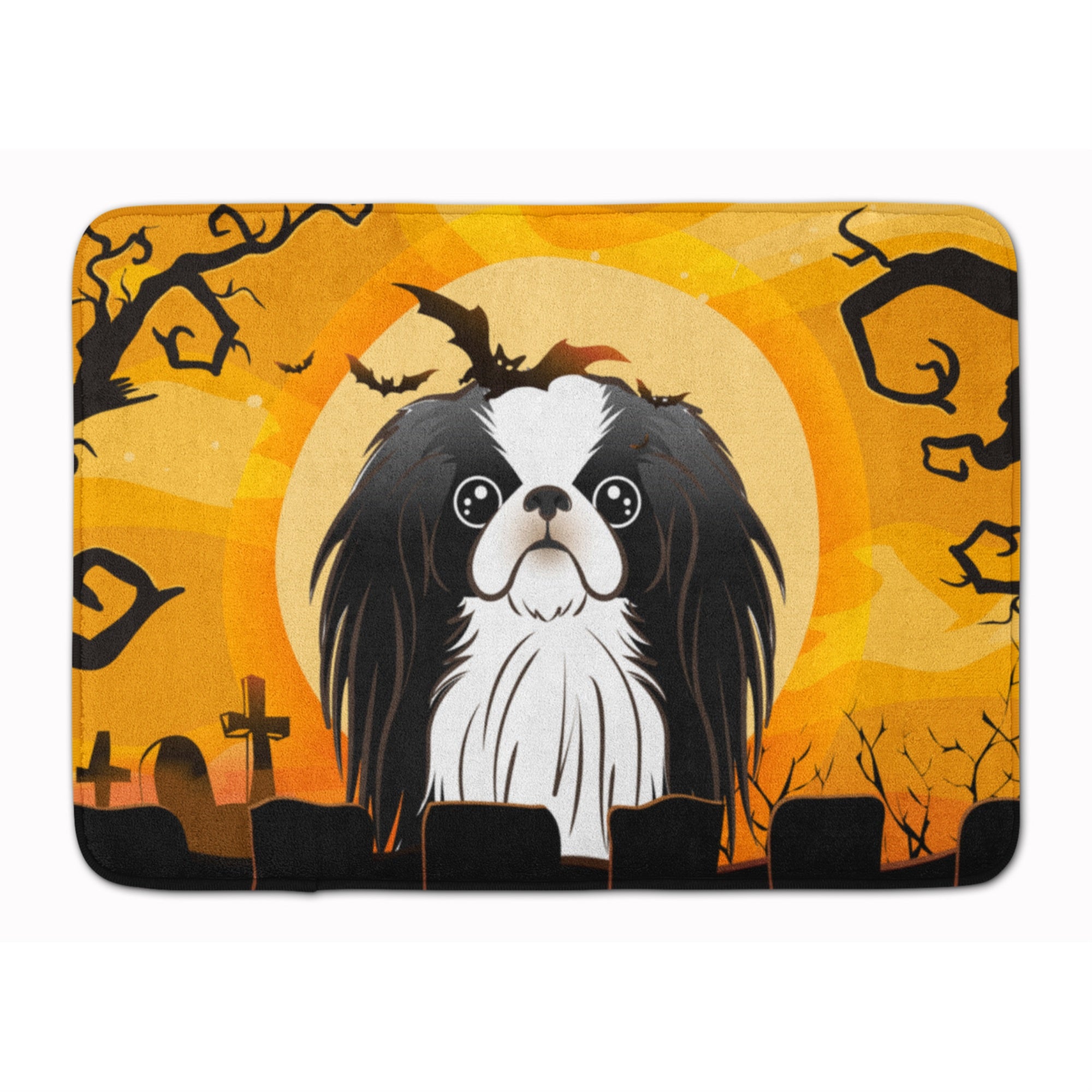 Caroline'S Treasures Halloween Japanese Chin Floor Mat, 19 X 27, Multicolor