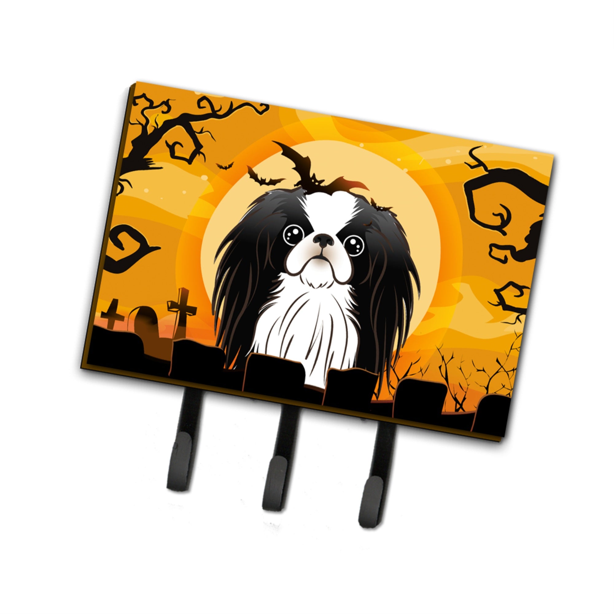 Caroline'S Treasures Bb1788Th68 Halloween Japanese Chin Leash Or Key Holder, Large, Multicolor