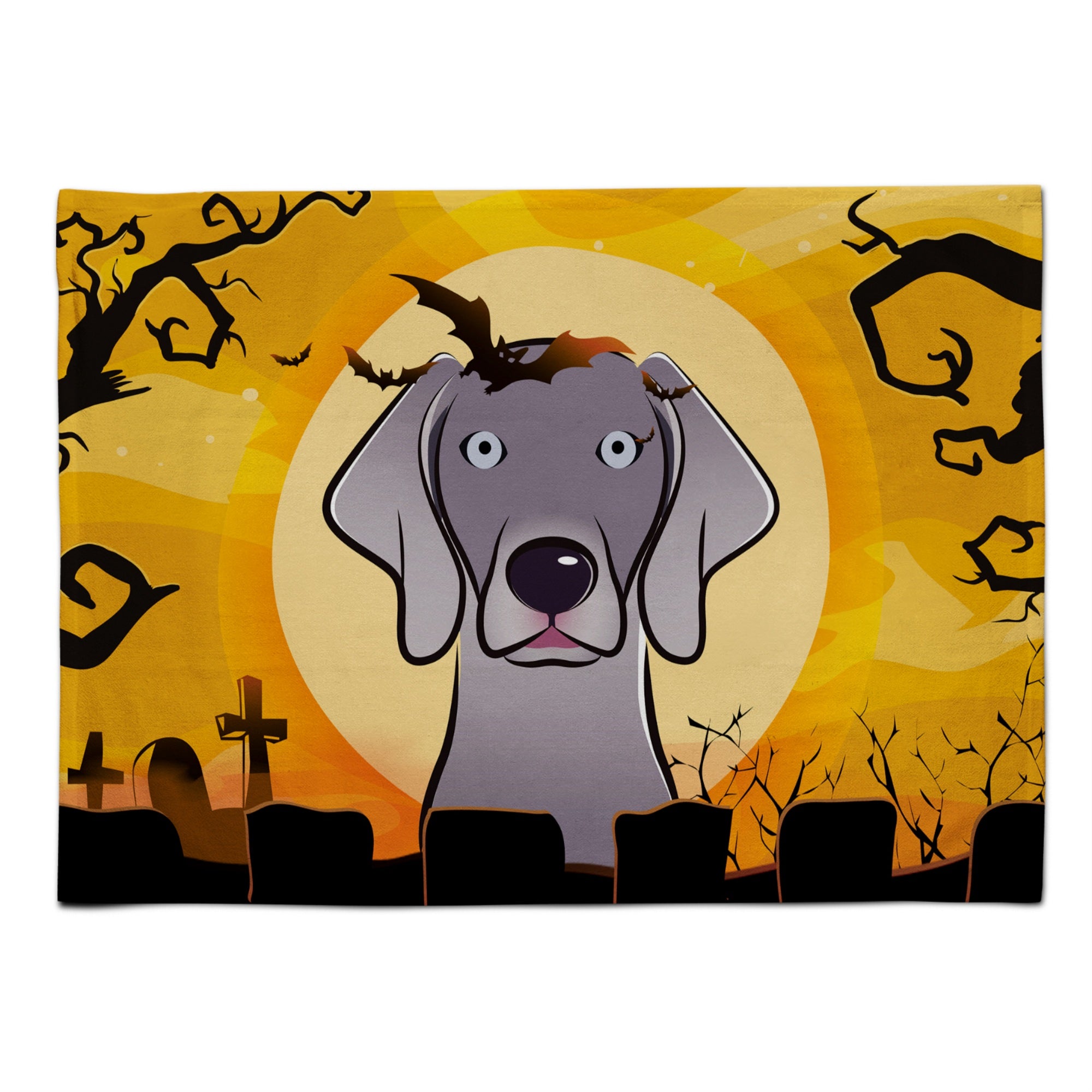Caroline'S Treasures Bb1789Plmt Halloween Weimaraner Fabric Placemat, Multicolor
