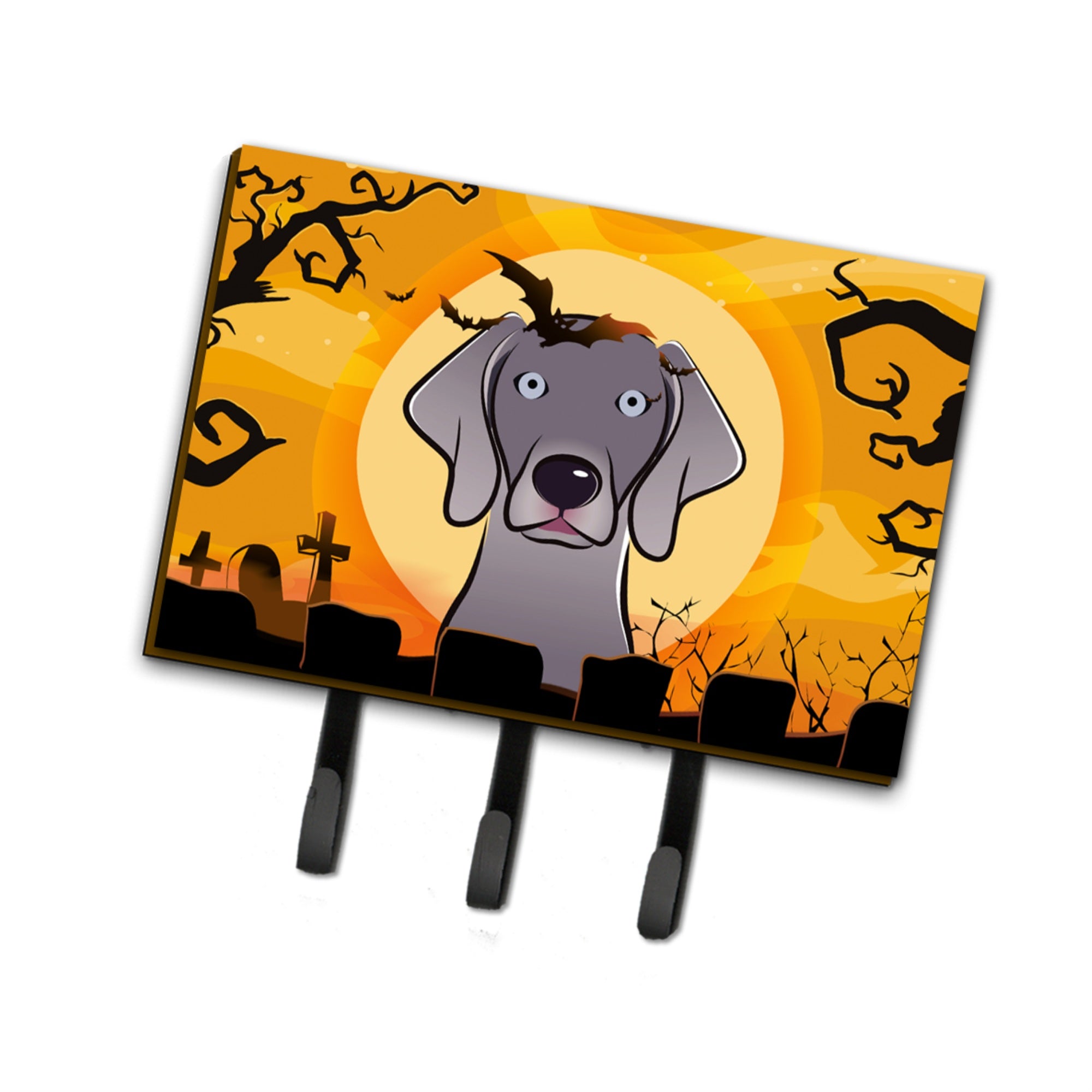 Caroline'S Treasures Bb1789Th68 Halloween Weimaraner Leash Or Key Holder, Large, Multicolor