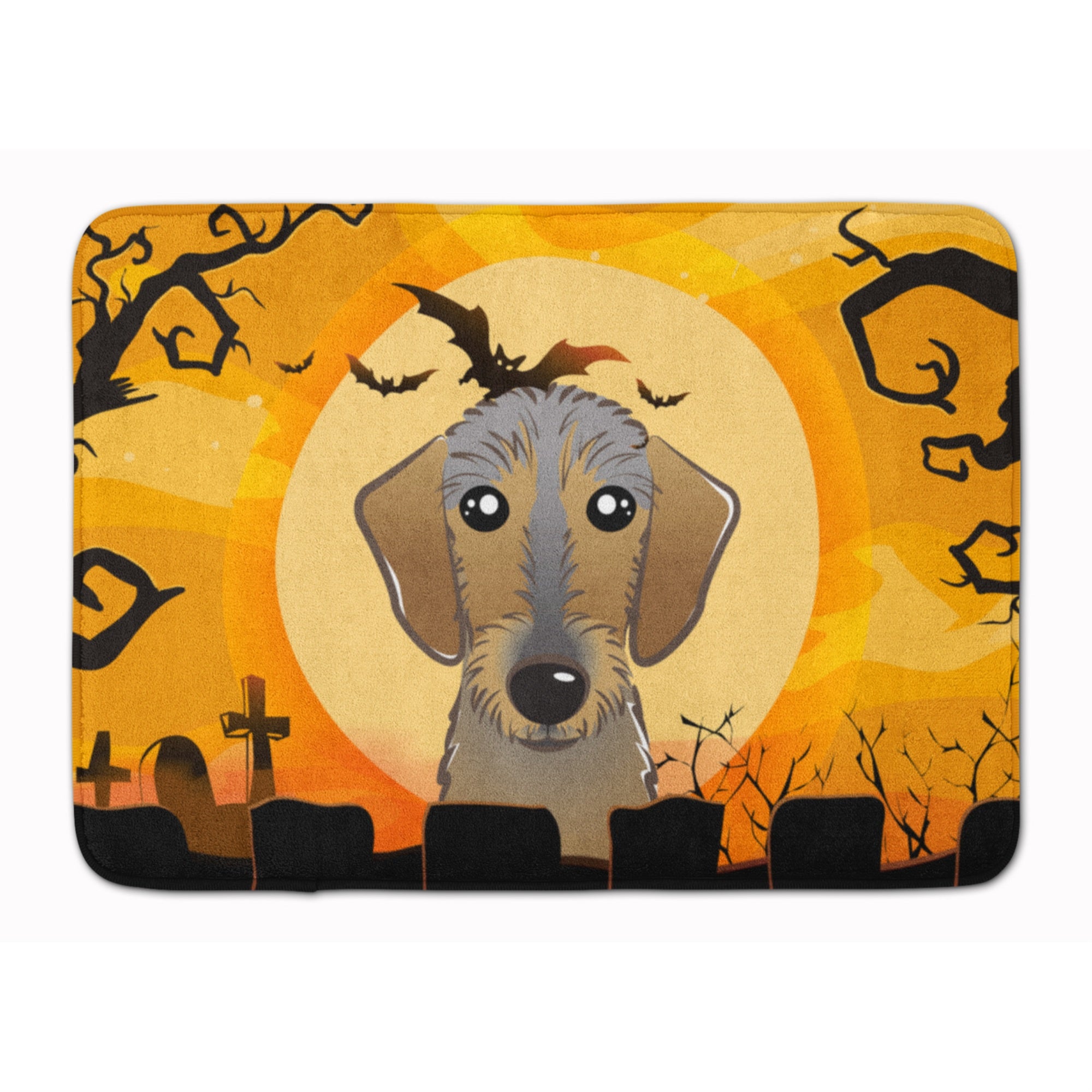 Caroline'S Treasures Halloween Wirehaired Dachshund Floor Mat, 19 X 27, Multicolor