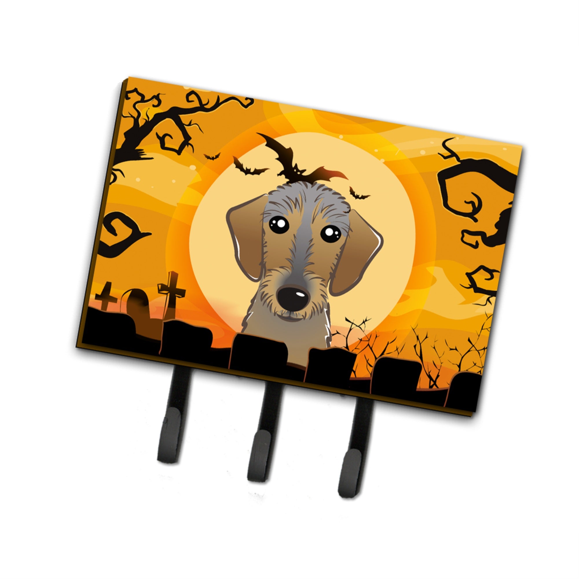 Caroline'S Treasures Bb1791Th68 Halloween Wirehaired Dachshund Leash Or Key Holder, Large, Multicolor